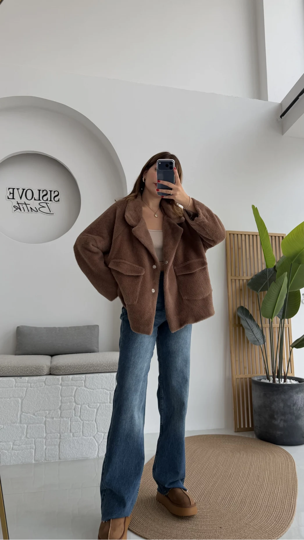 Dyla Yumoş Ceket - Kahverengi - Kod: 7008