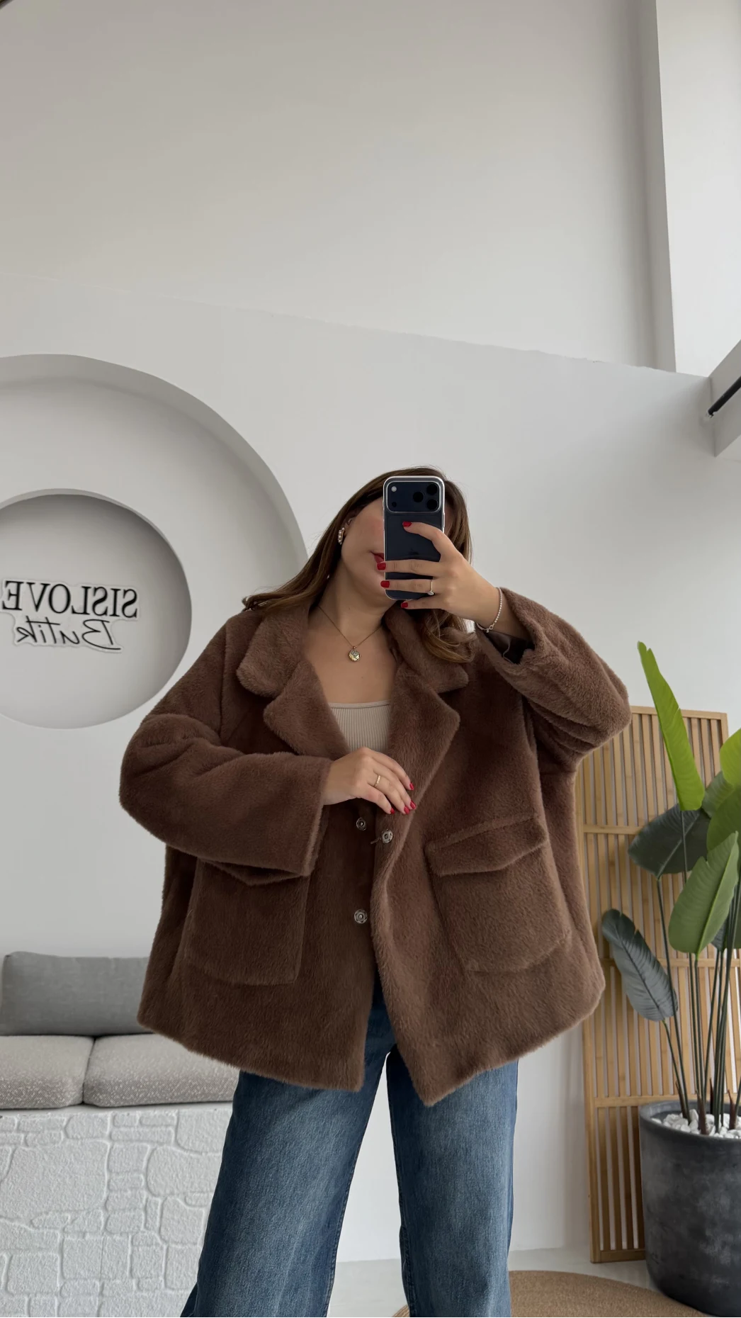 Dyla Yumoş Ceket - Kahverengi - Kod: 7008