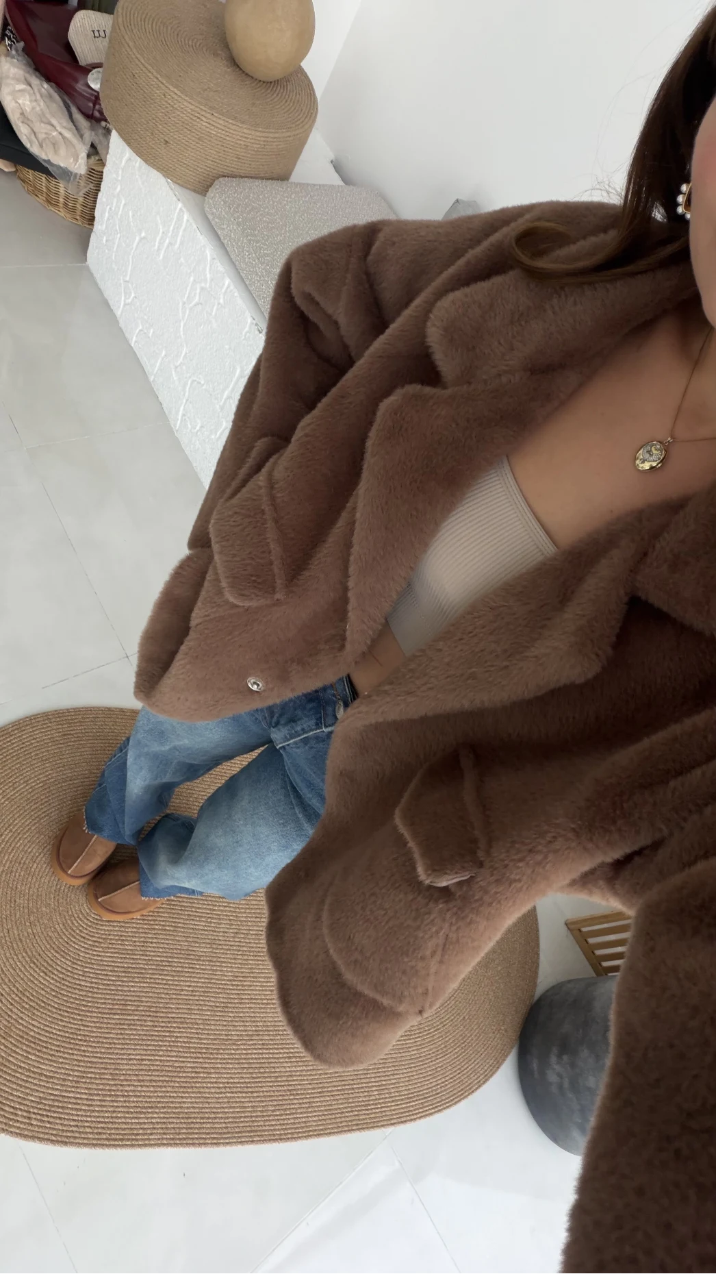 Dyla Yumoş Ceket - Kahverengi - Kod: 7008