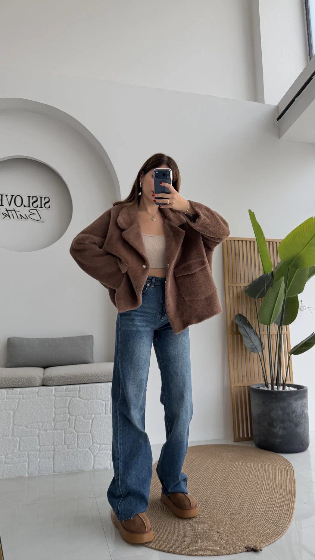 Dyla Yumoş Ceket - Kahverengi - Kod: 7008