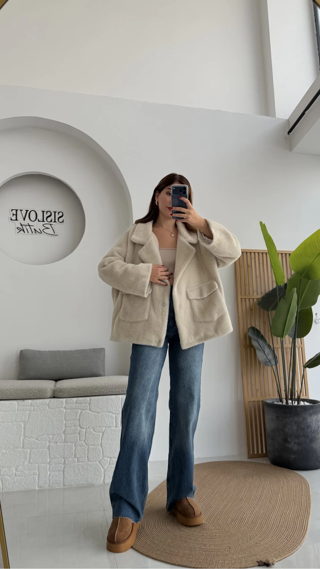 Dyla Yumoş Ceket - Taş - Kod: 7008