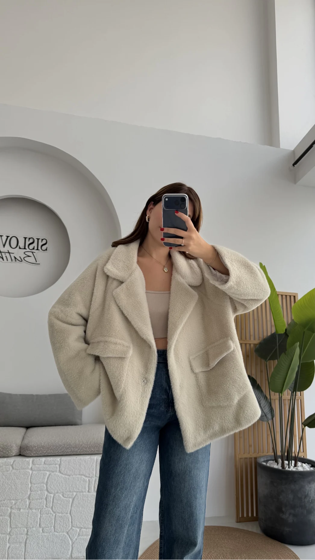 Dyla Yumoş Ceket - Taş - Kod: 7008