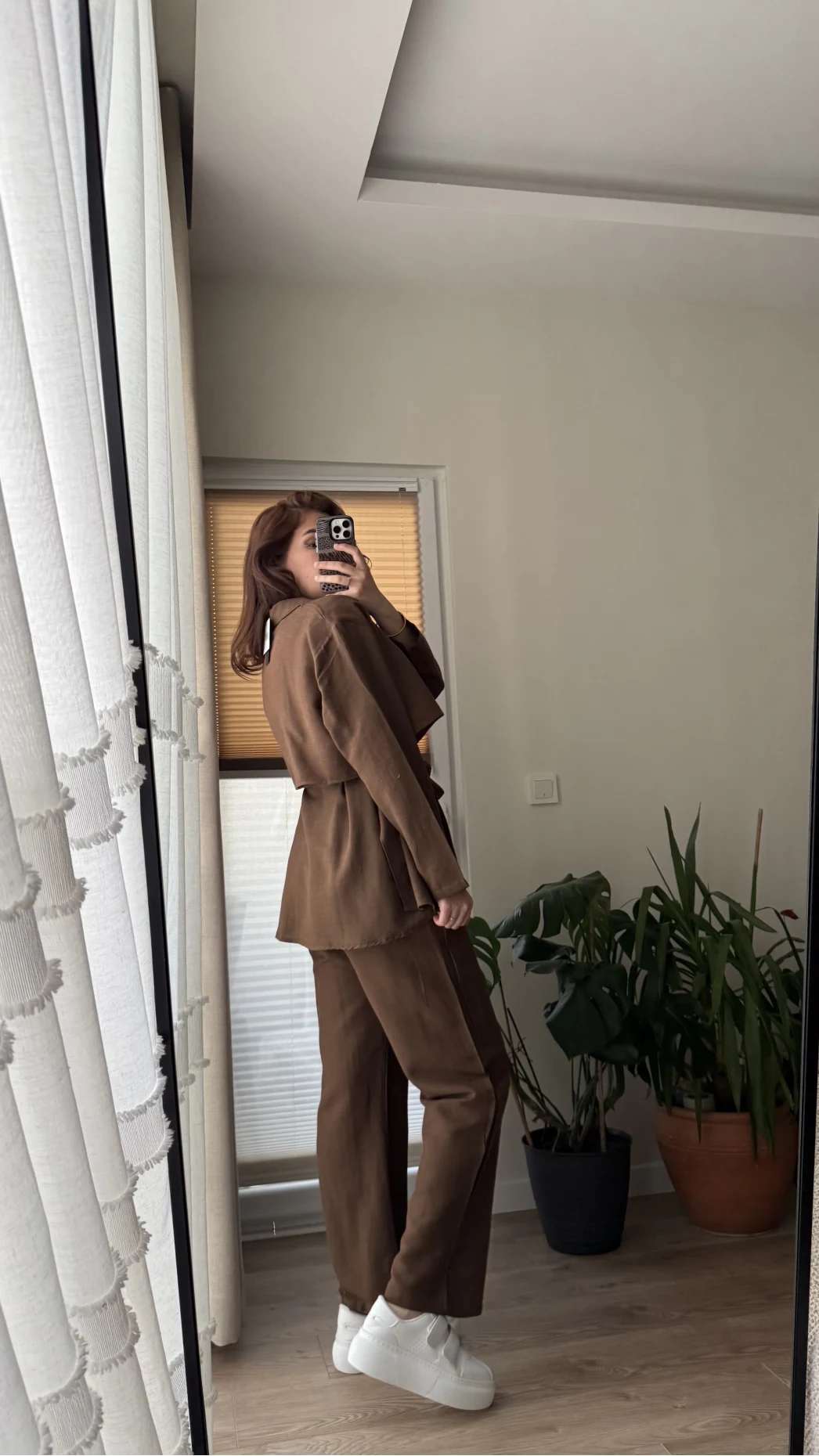 Ed Kuşaklı Pantolon Acı Kahve Takım - Kec - 51835