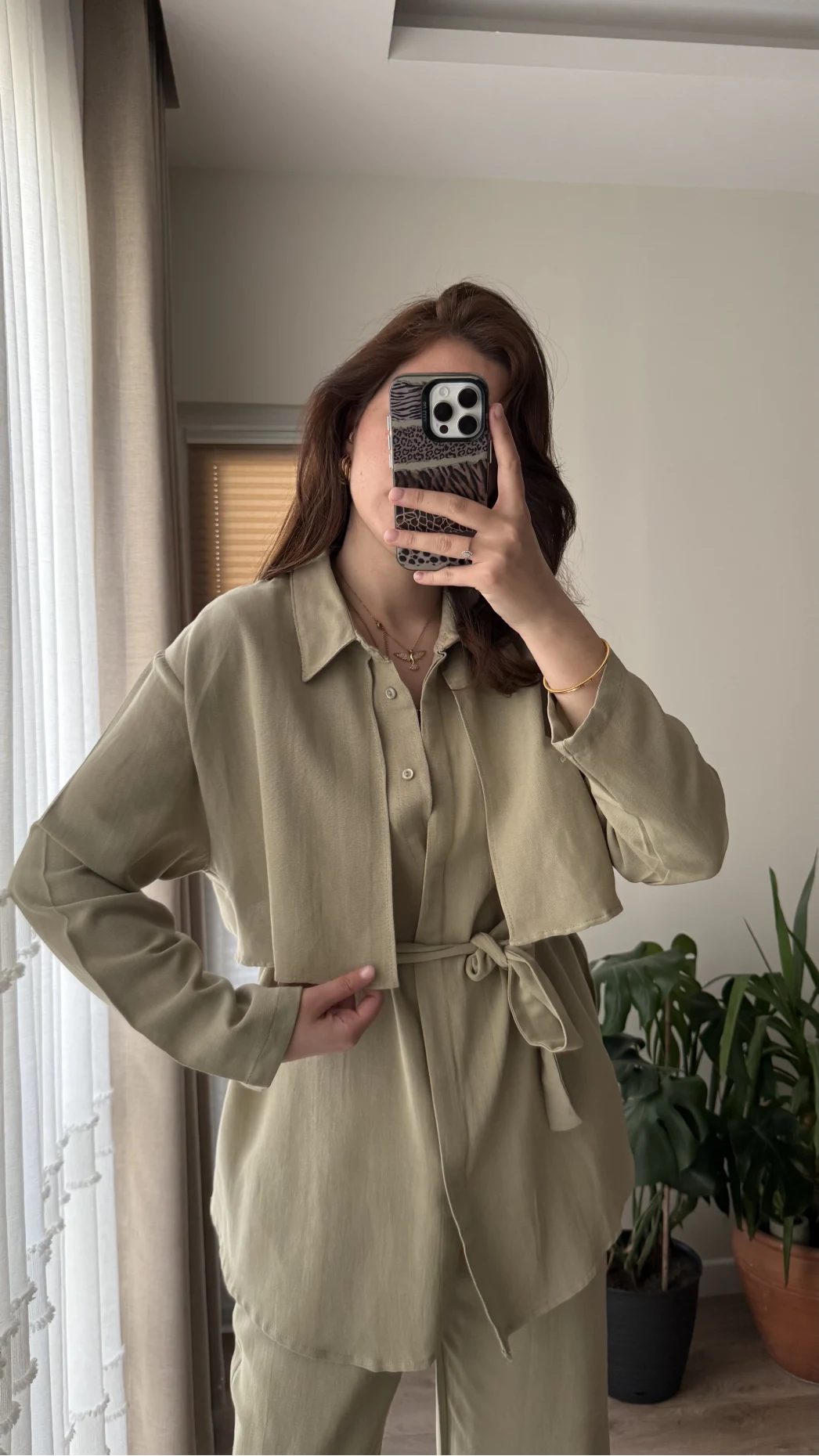 Ed Kuşaklı Pantolon Haki Takım - Kec - 51835