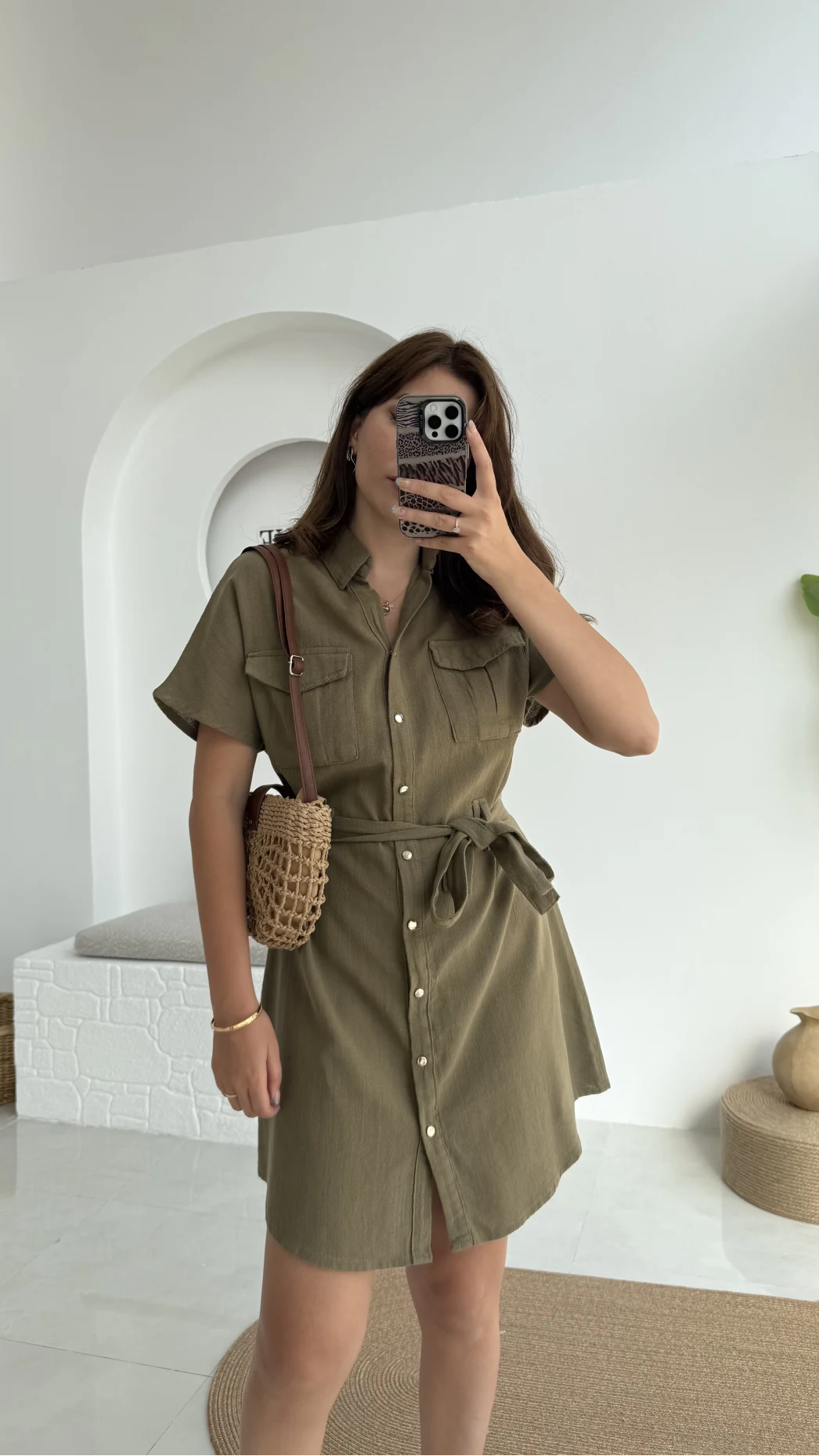 ELBİSE Flam Elbise - Haki