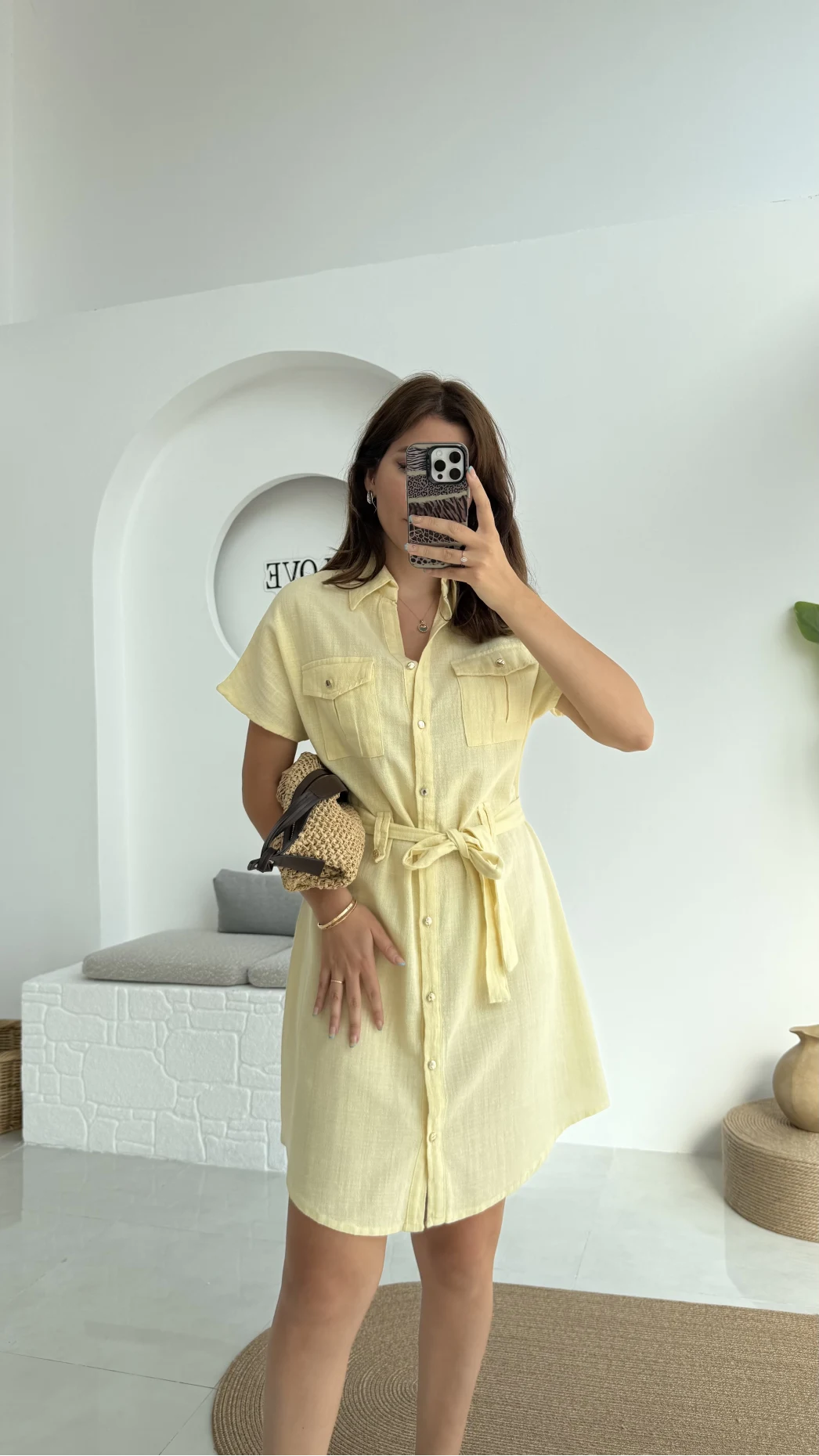 ELBİSE Flam Elbise - Sarı