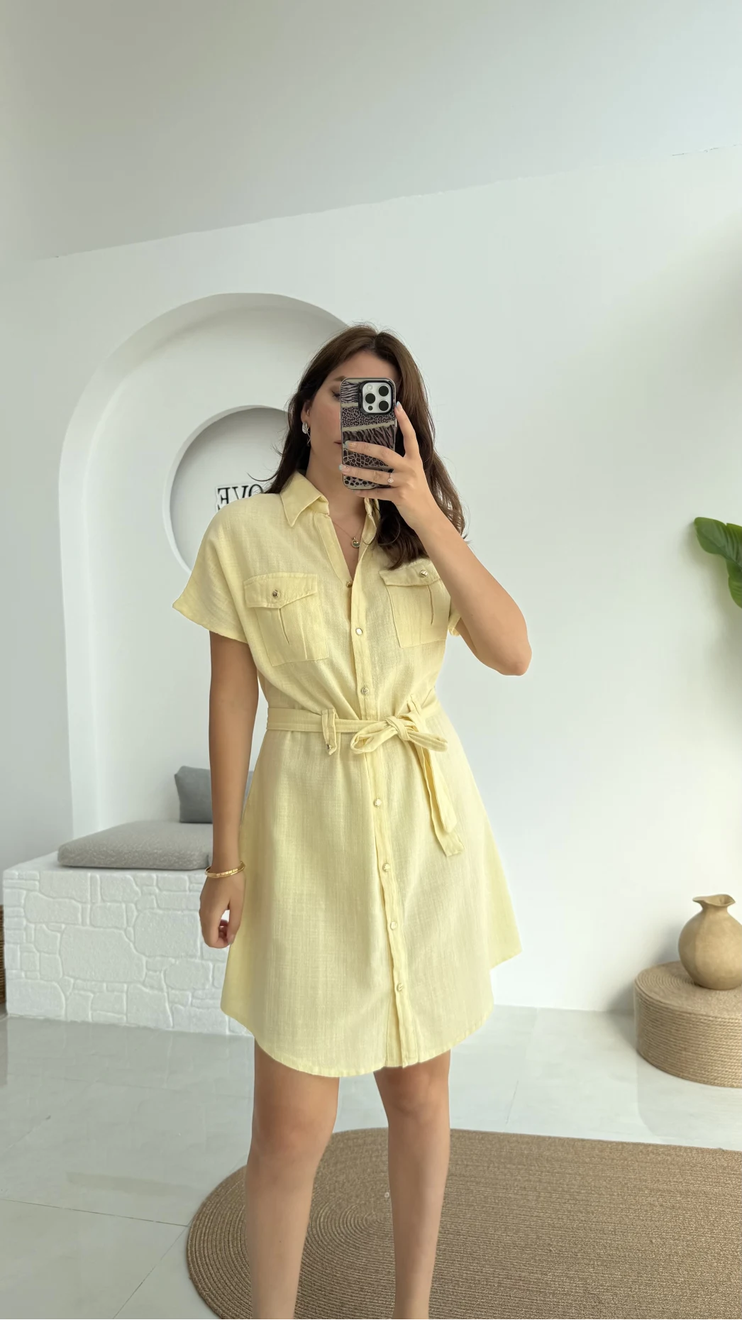 ELBİSE Flam Elbise - Sarı