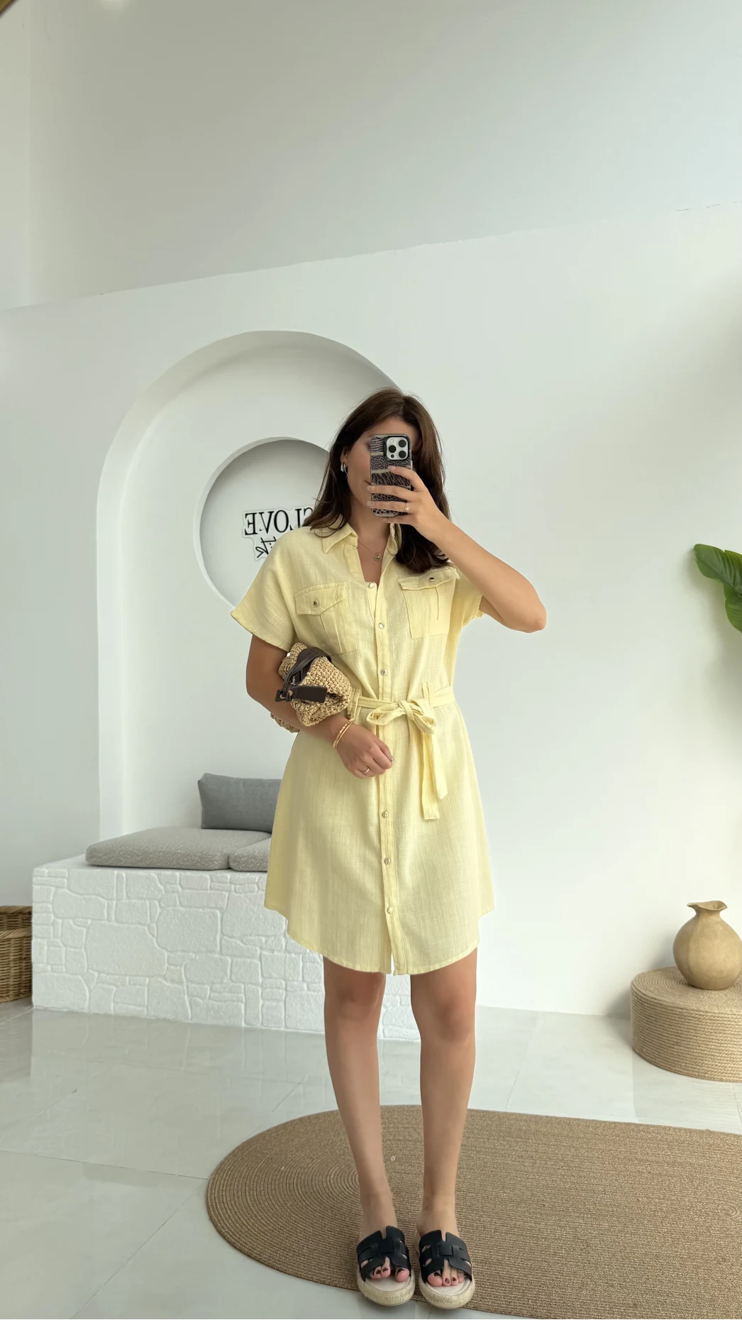 ELBİSE Flam Elbise - Sarı