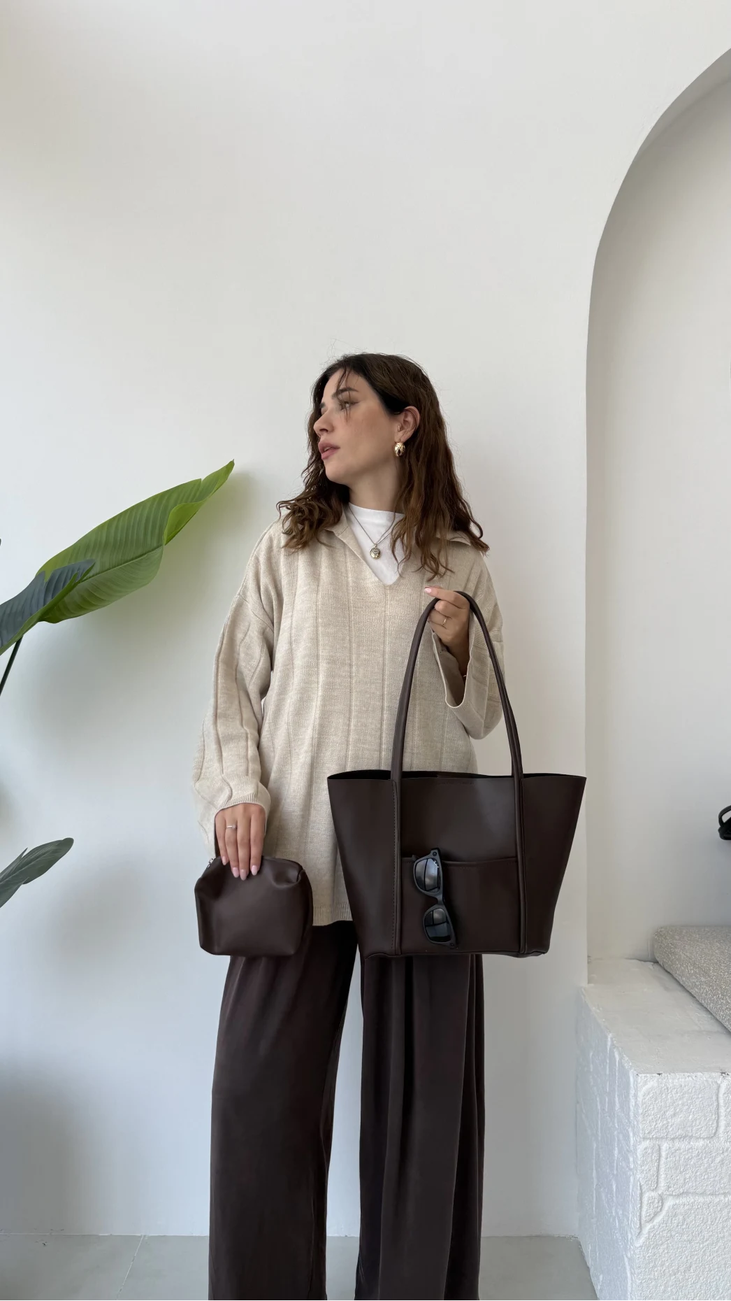 Elena Yavrulu Çanta - Kahve