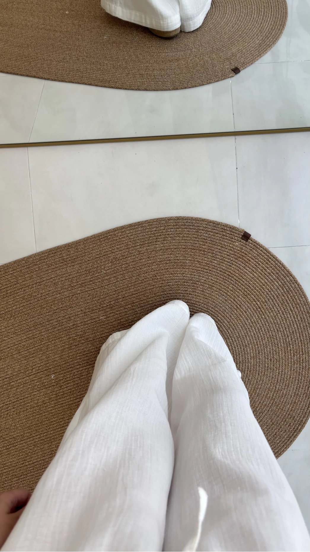 Elsa Pamuk Kumaş Bluz - Pantolon Takım - Beyaz - 42501 - 42601