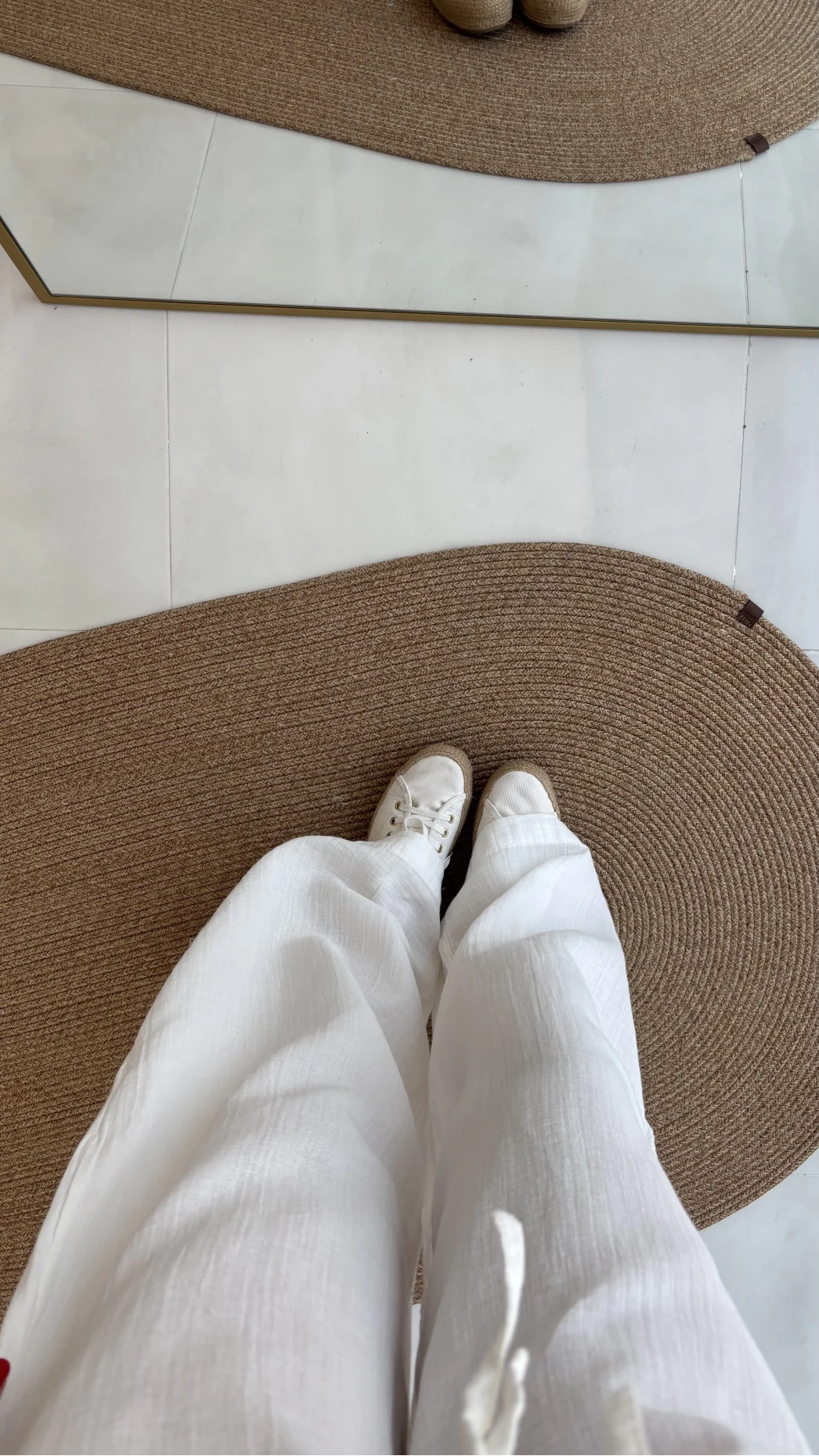 Elsa Pamuk Kumaş Bluz - Pantolon Takım - Beyaz - 42501 - 42601