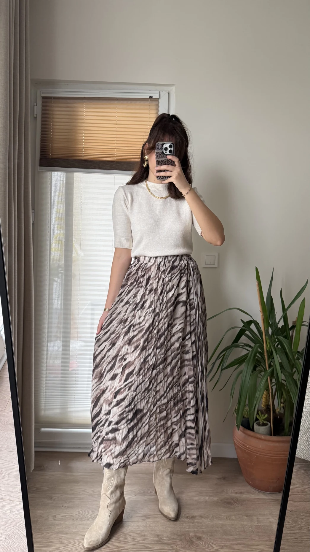 Lastikli Empirme Şifon Etek