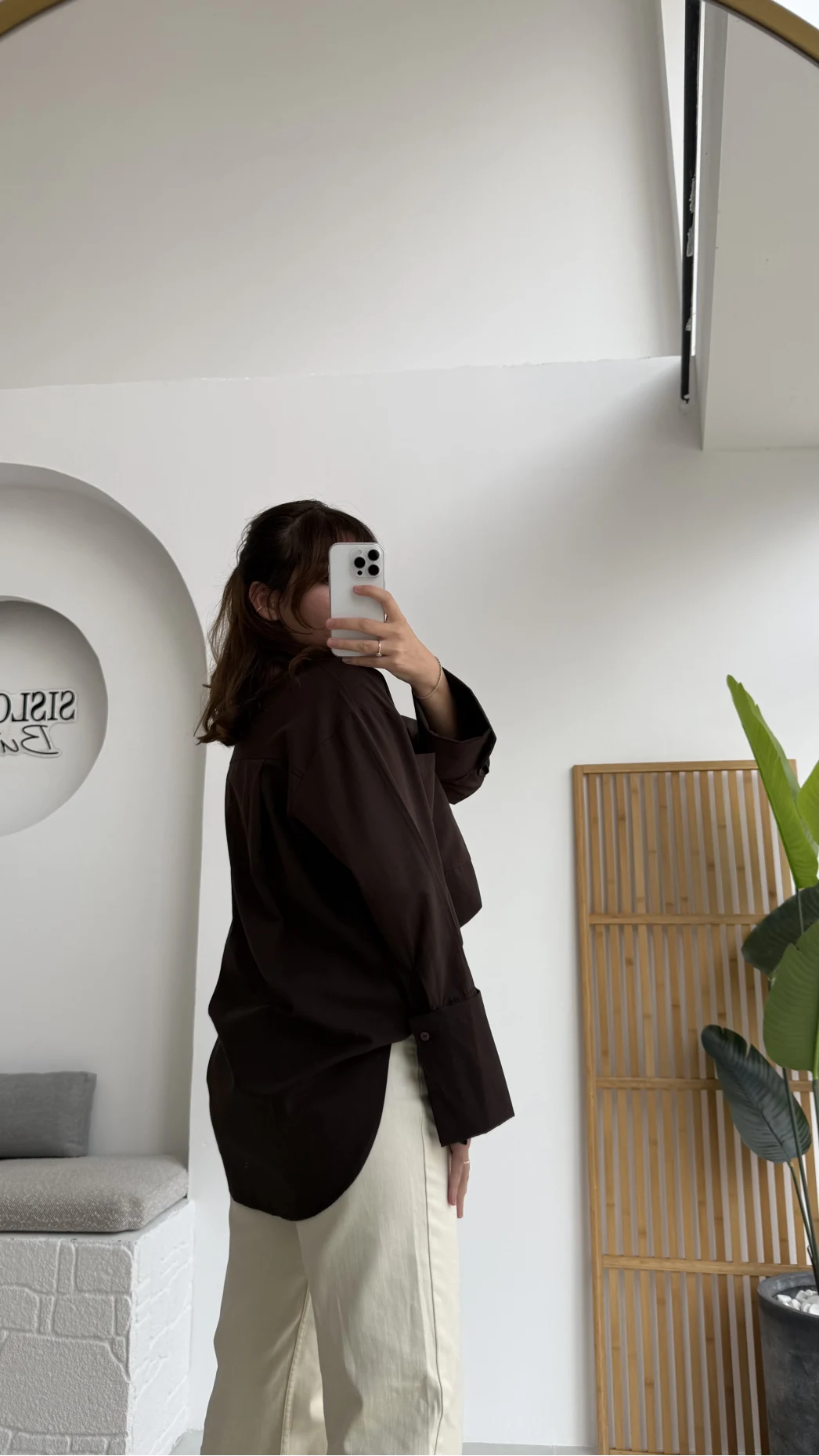 Esmeralda Büyük Cepli Gömlek - Kahve - Kod: 2143