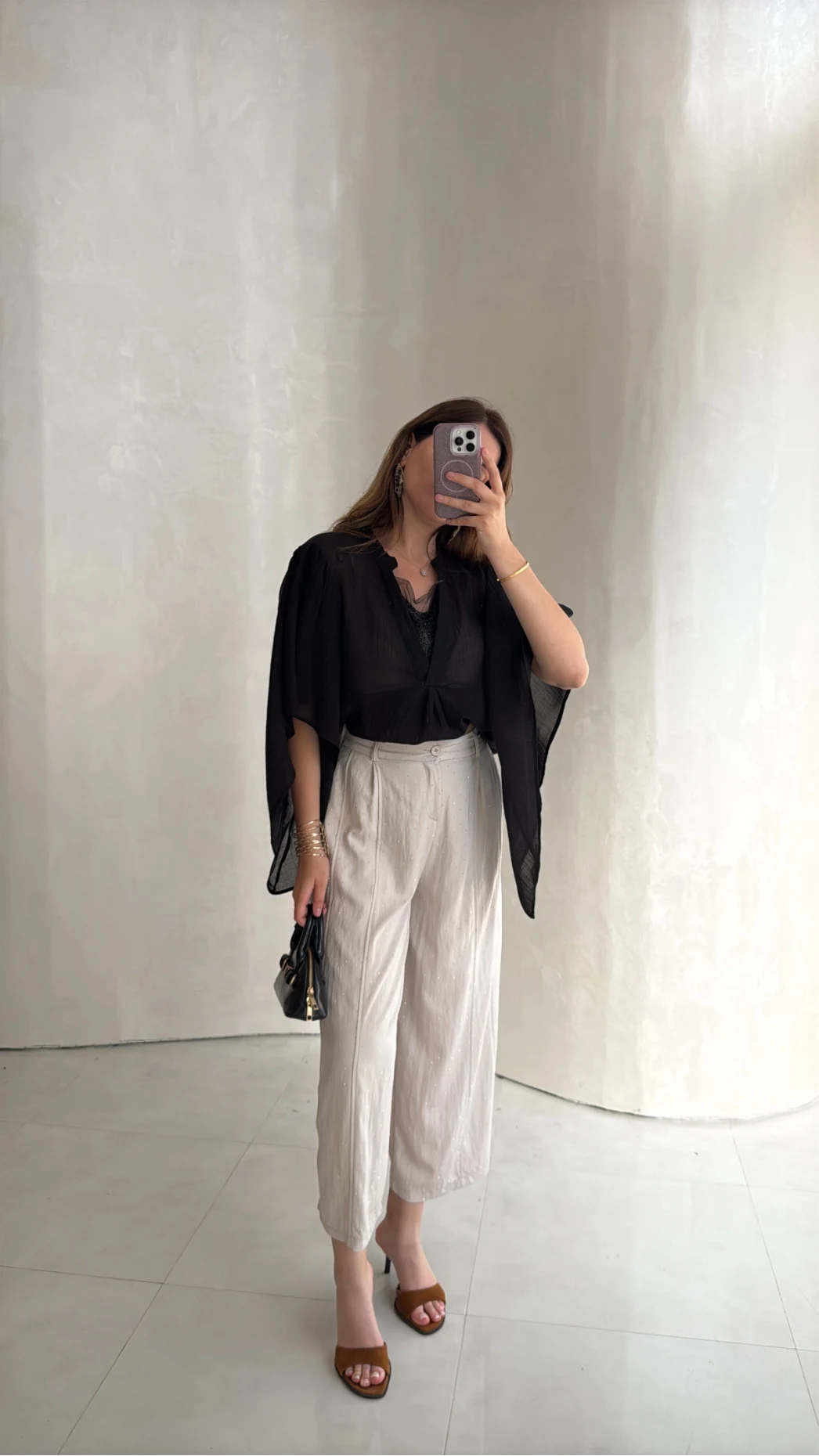 Etoile Dökümlü Taşlı Pantolon - Taş - Kod: 51434