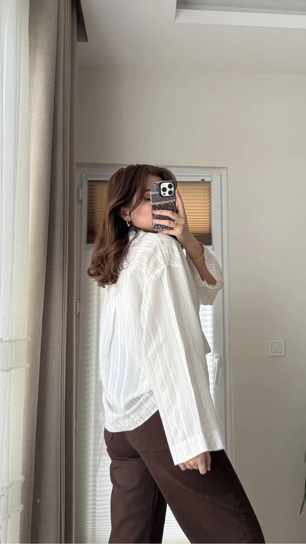 Fast Çizgi Detay Gömlek Beyaz (KOD:4956)