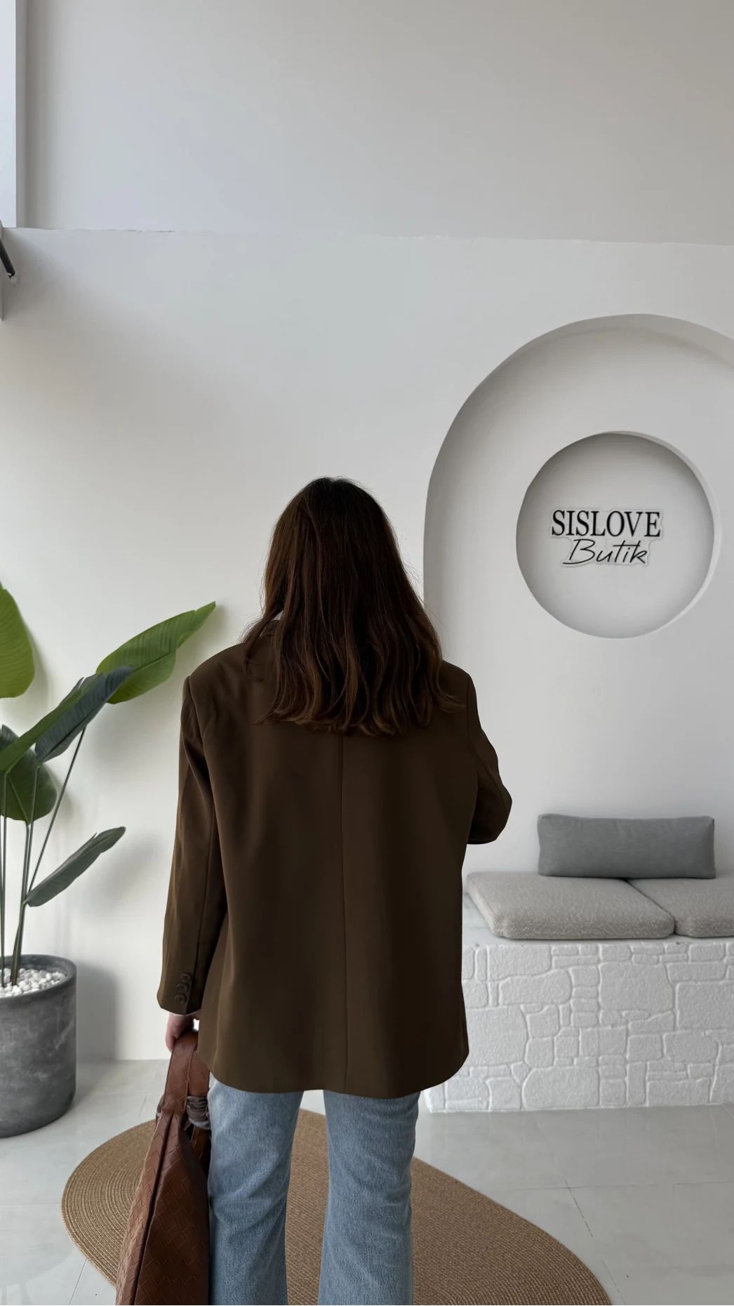 Faylinn Vatkalı Blazer Ceket - Kahverengi - Kod: 7437