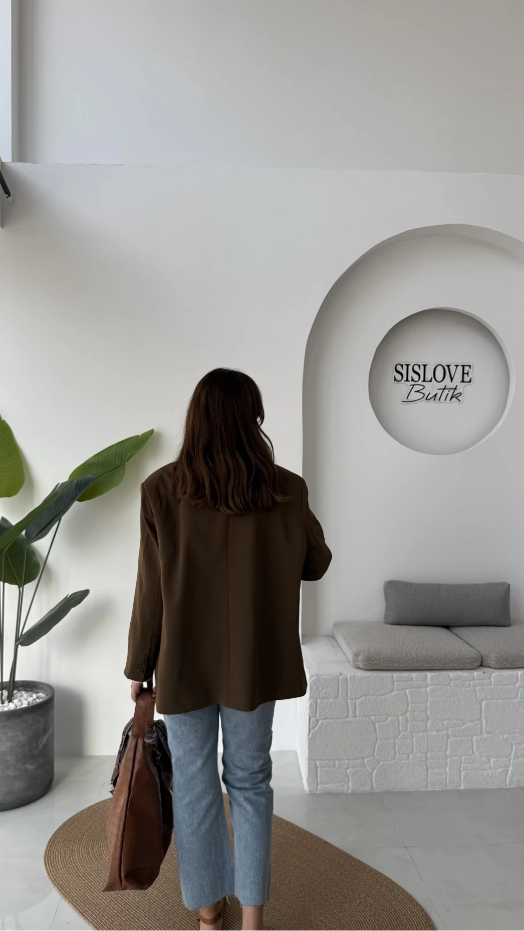 Faylinn Vatkalı Blazer Ceket - Kahverengi - Kod: 7437