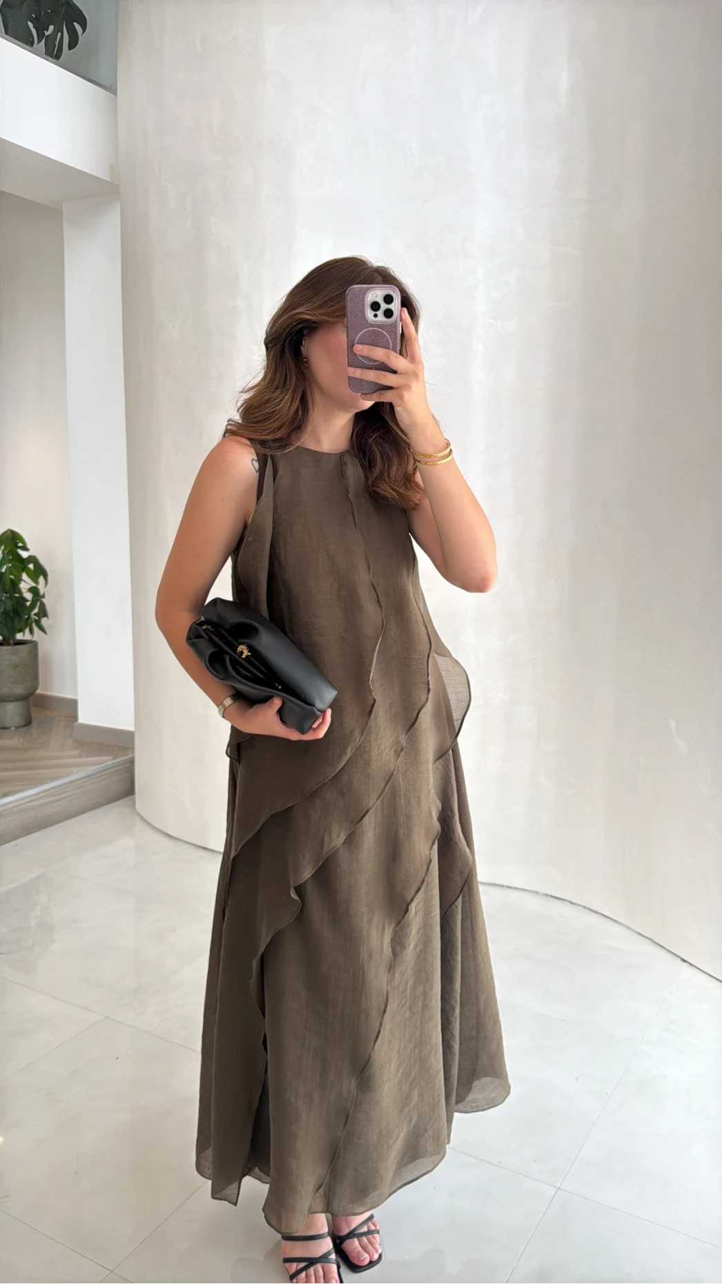 Felicity Astarlı Pelerin Elbise - Haki - Kod: 3450