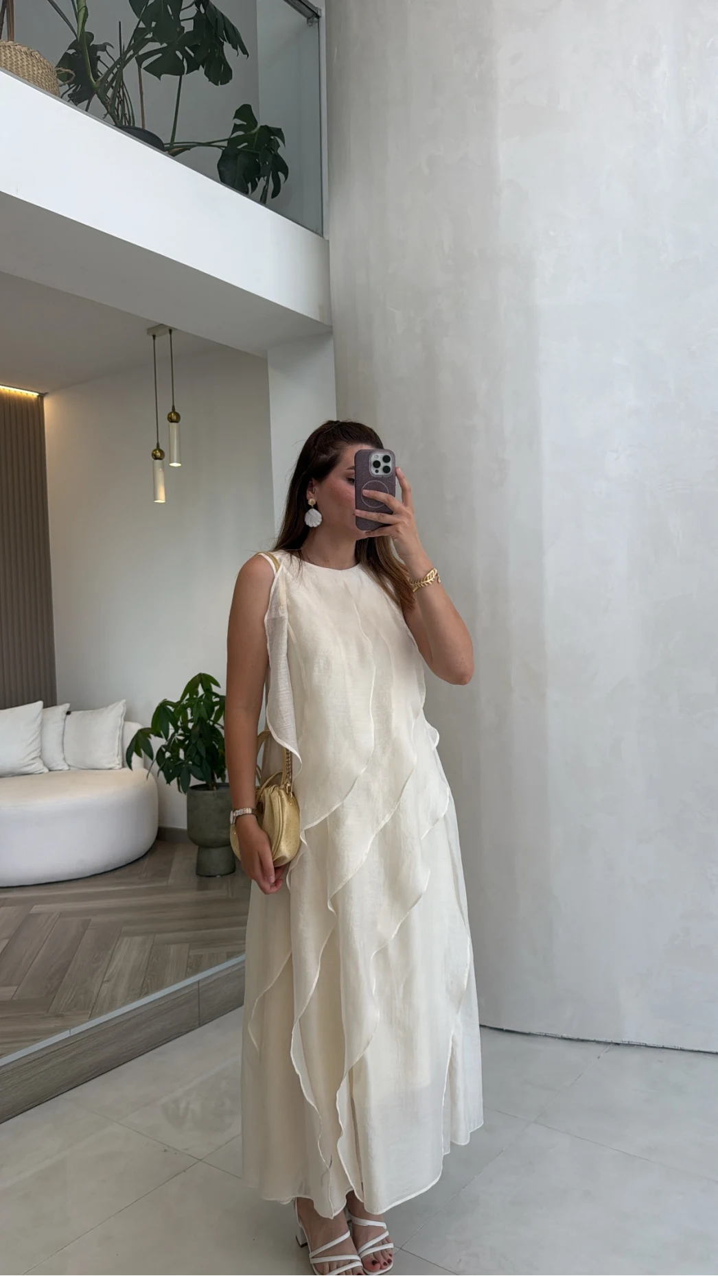 Felicity Astarlı Pelerin Elbise - Taş - Kod: 3450