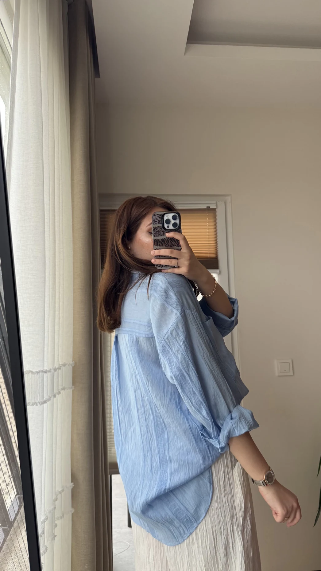 Firla Çizgi Desen Gömlek Bebe Mavisi