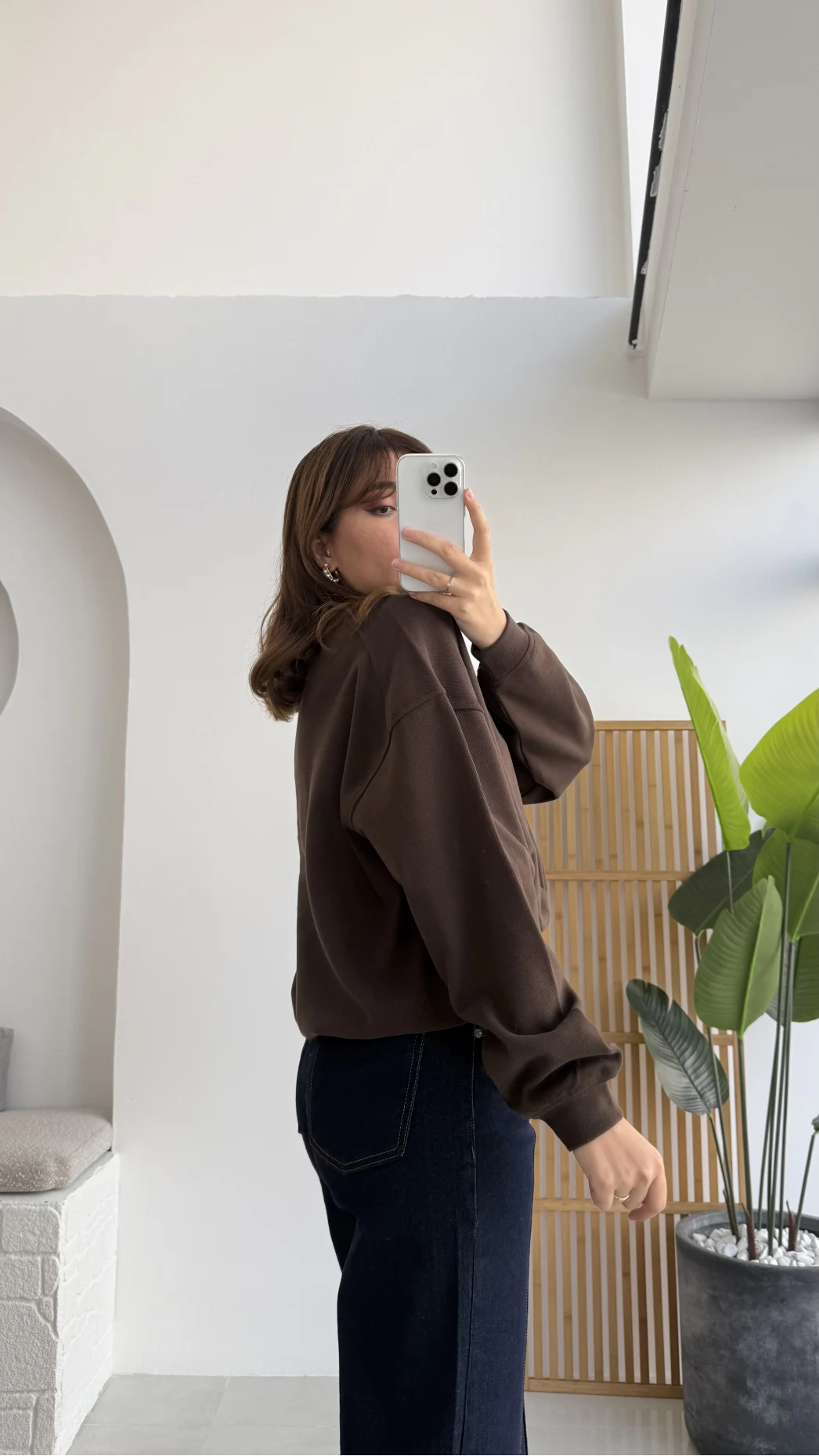 Fitilli Sweat - Kahverengi - Kod: 1053