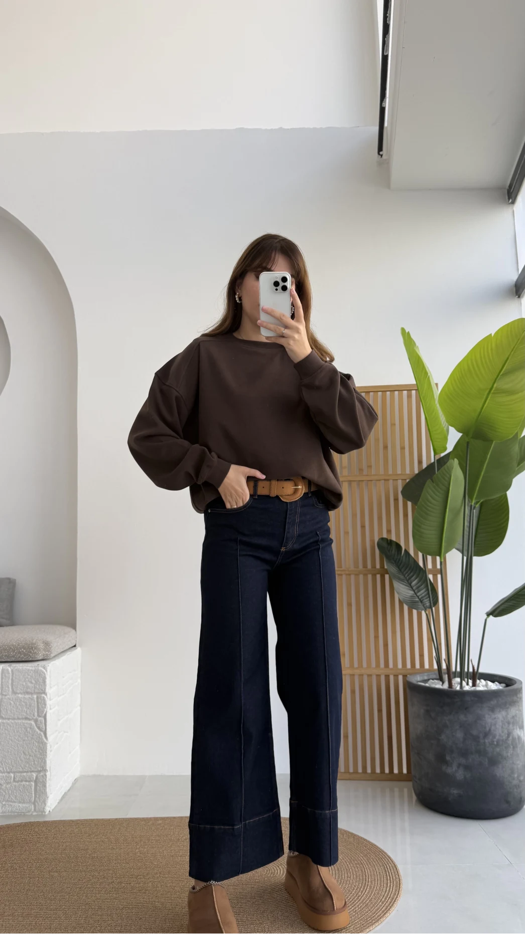 Fitilli Sweat - Kahverengi - Kod: 1053