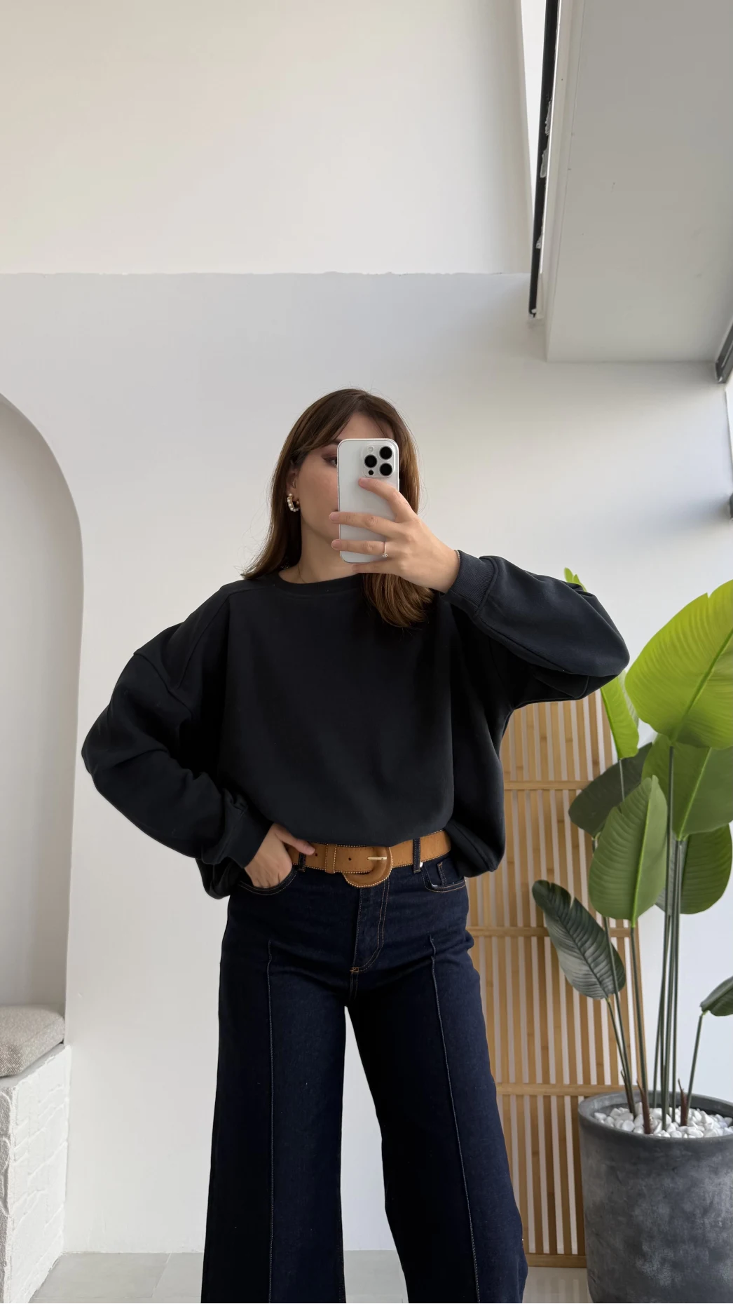 Fitilli Sweat - Lacivert - Kod: 1053