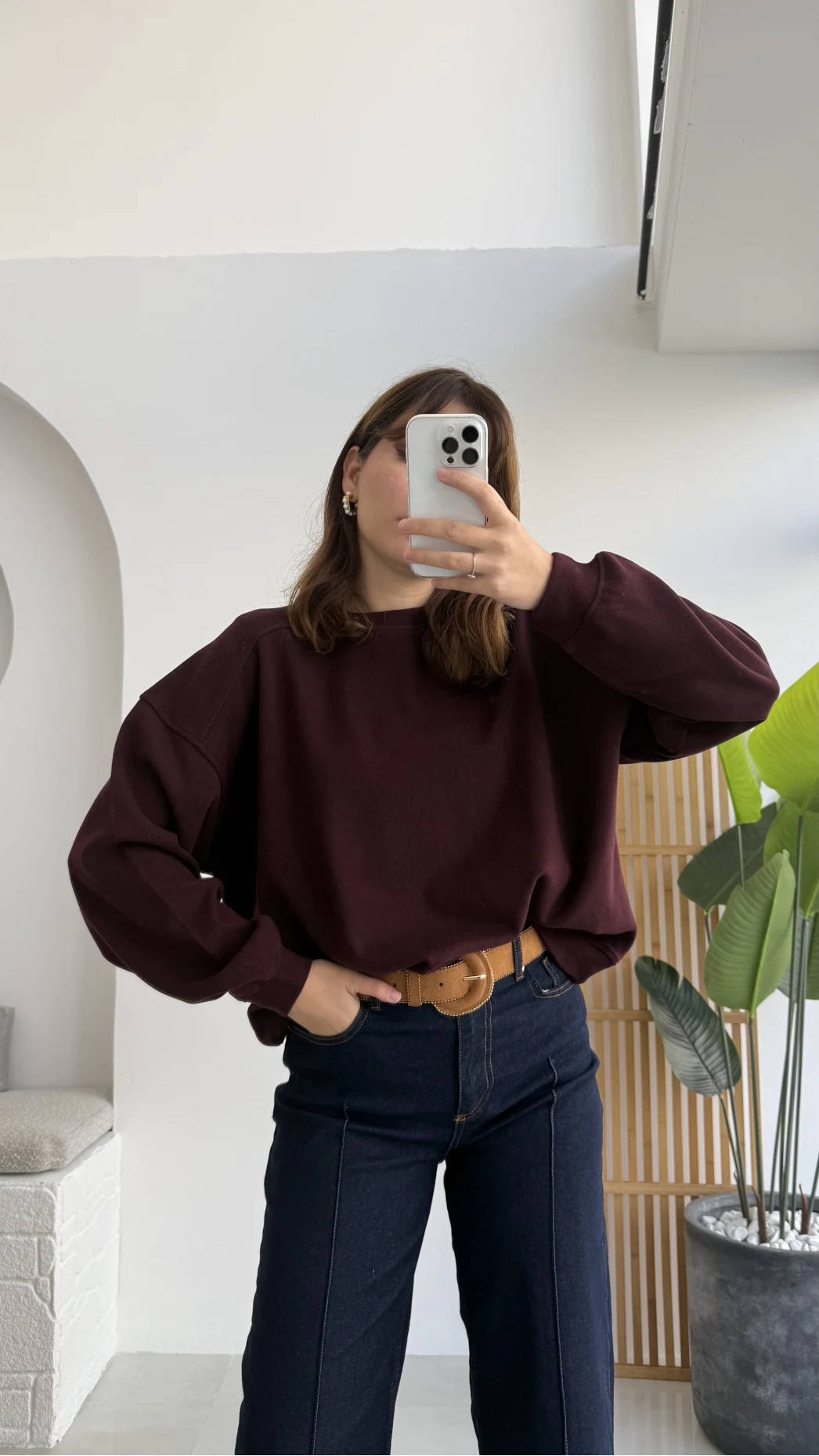 Fitilli Sweat - Mürdüm - Kod: 1053