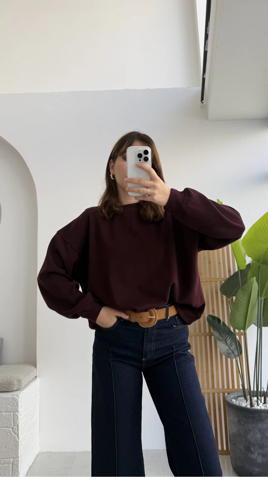 Fitilli Sweat - Mürdüm - Kod: 1053