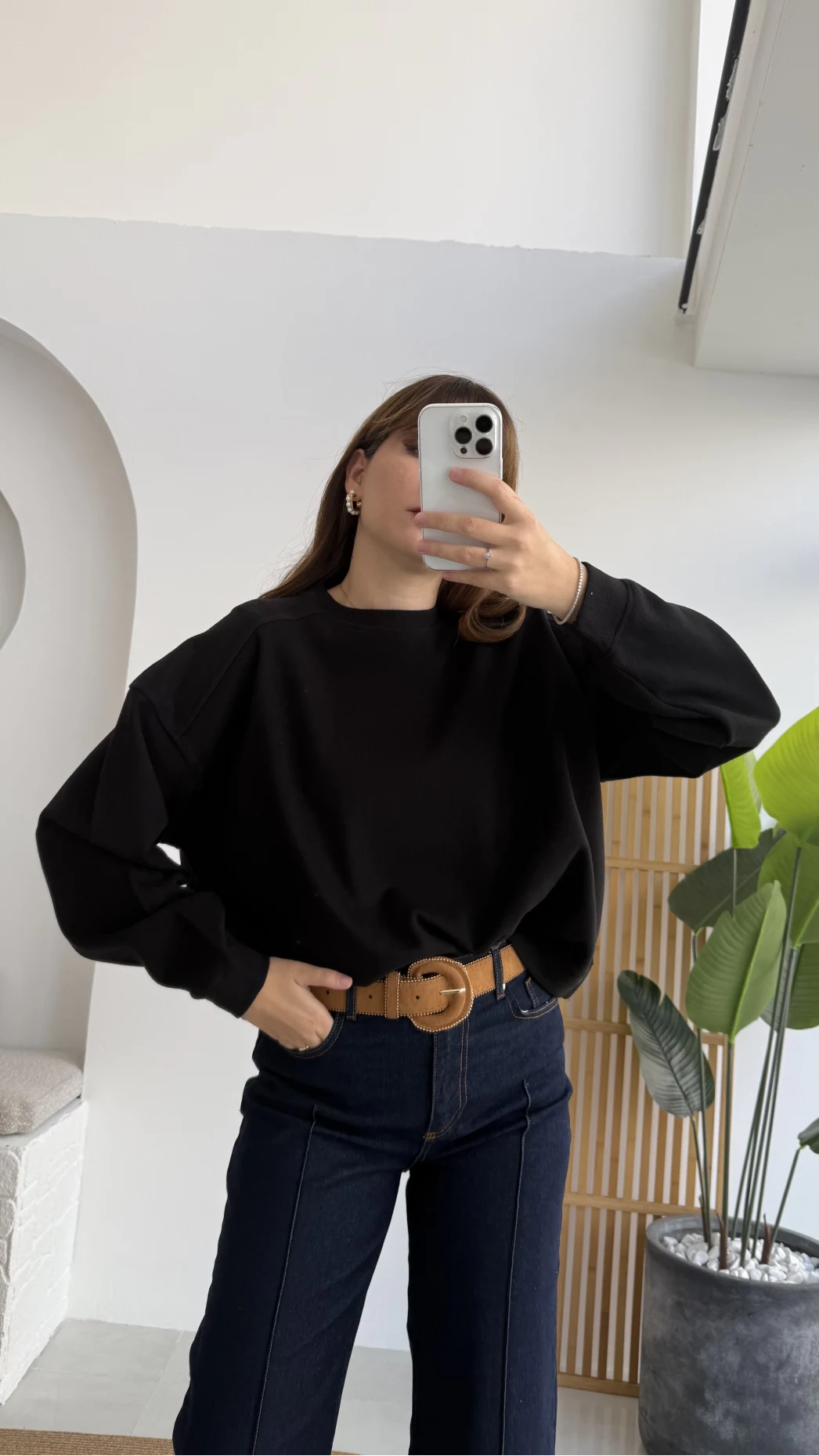 Fitilli Sweat - Siyah - Kod: 1053