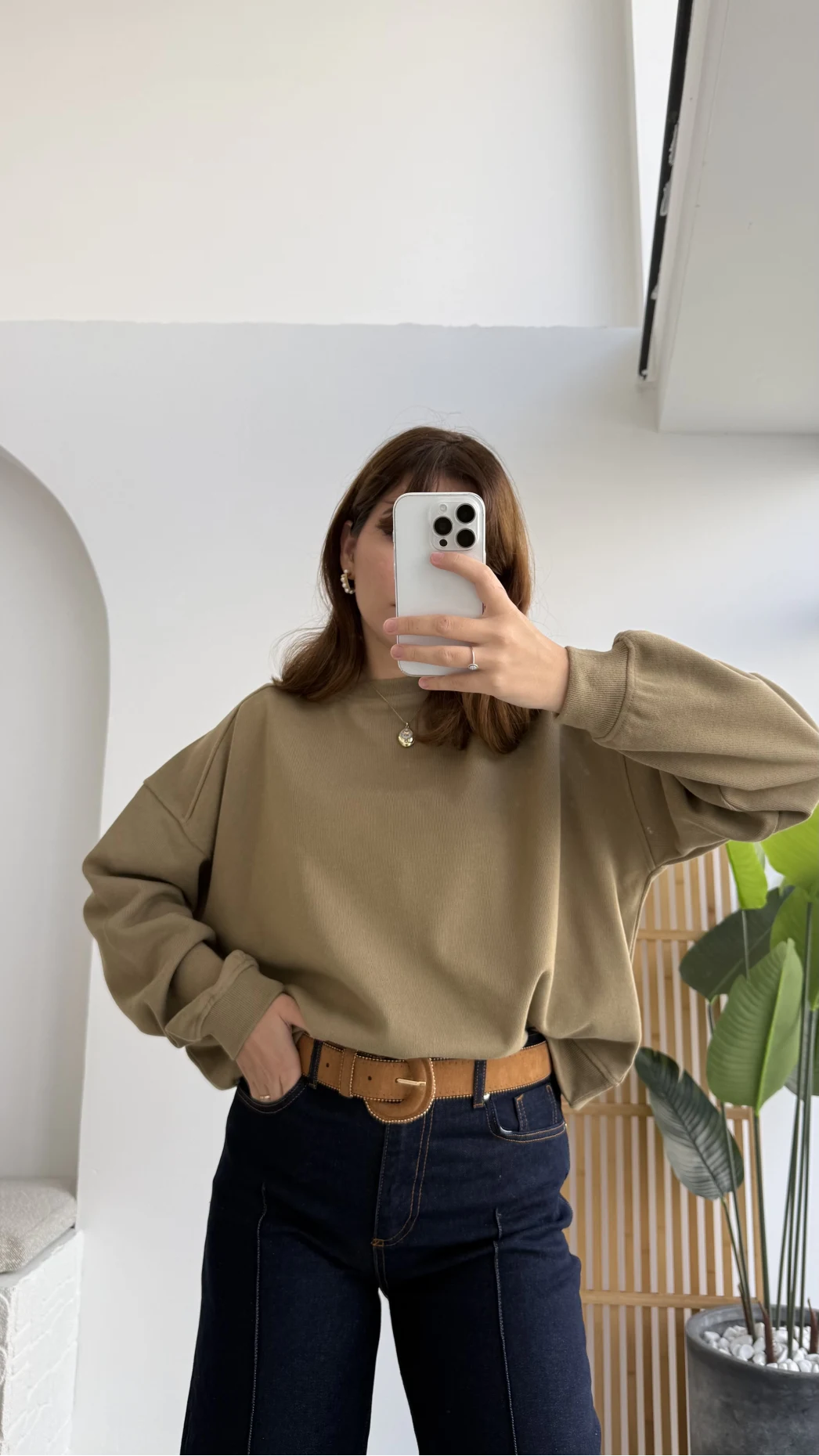 Fitilli Sweat - Toprak - Kod: 1053