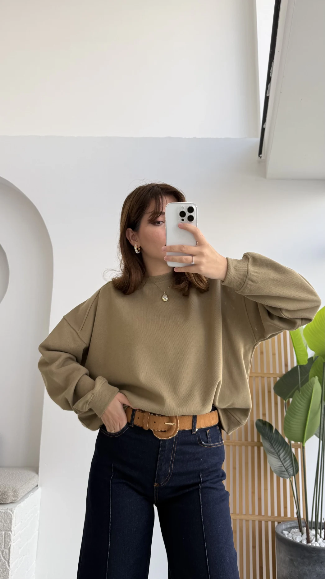 Fitilli Sweat - Toprak - Kod: 1053