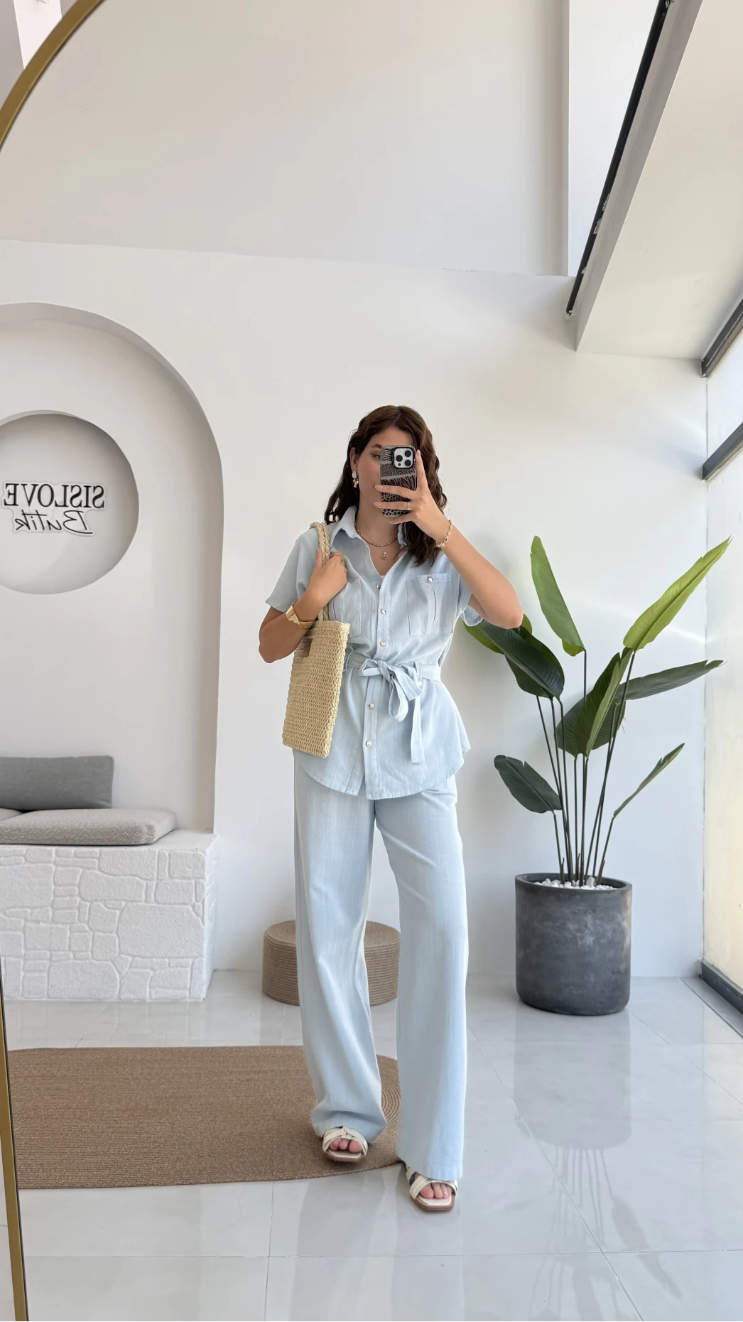 Flam Bebe Mavisi Keten Takım