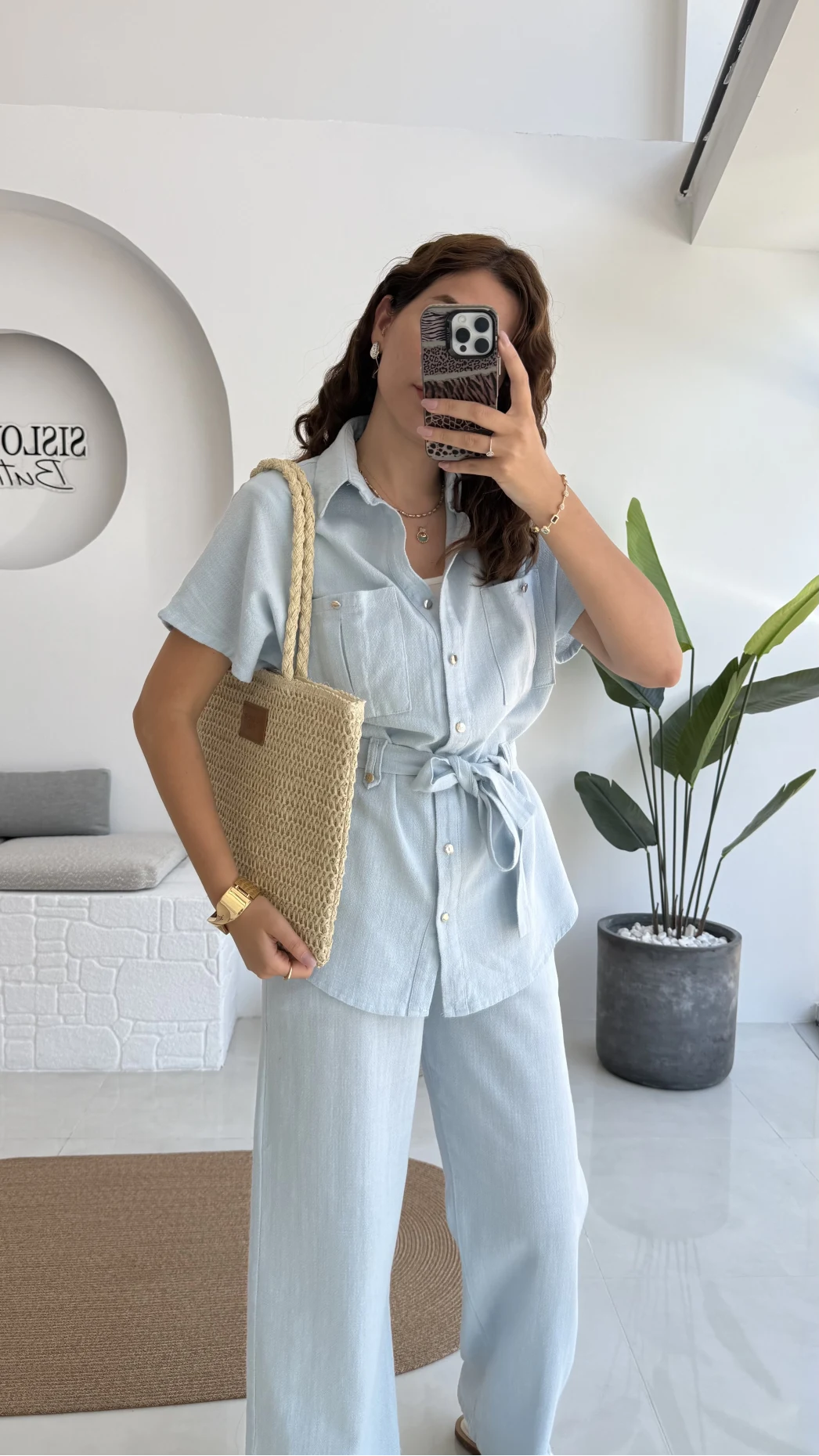 Flam Bebe Mavisi Keten Takım