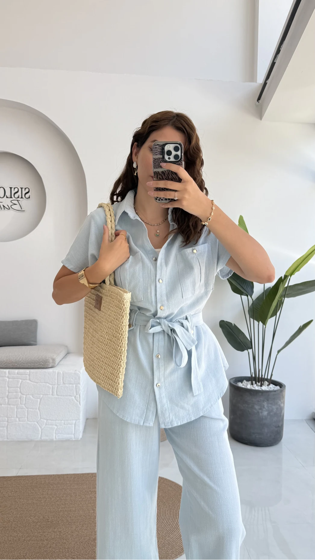 Flam Bebe Mavisi Keten Takım