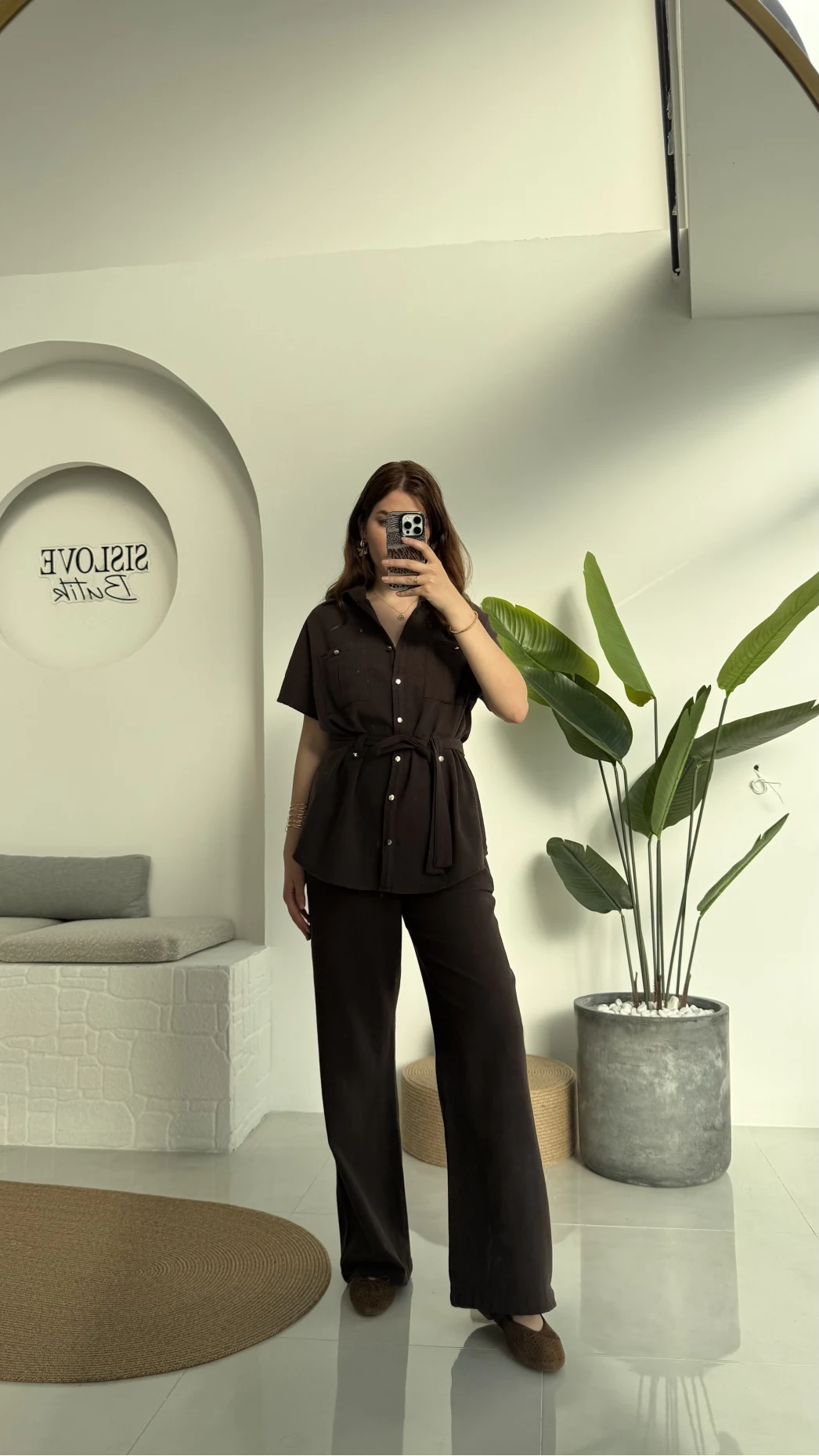 Flam Kahve Keten Takım