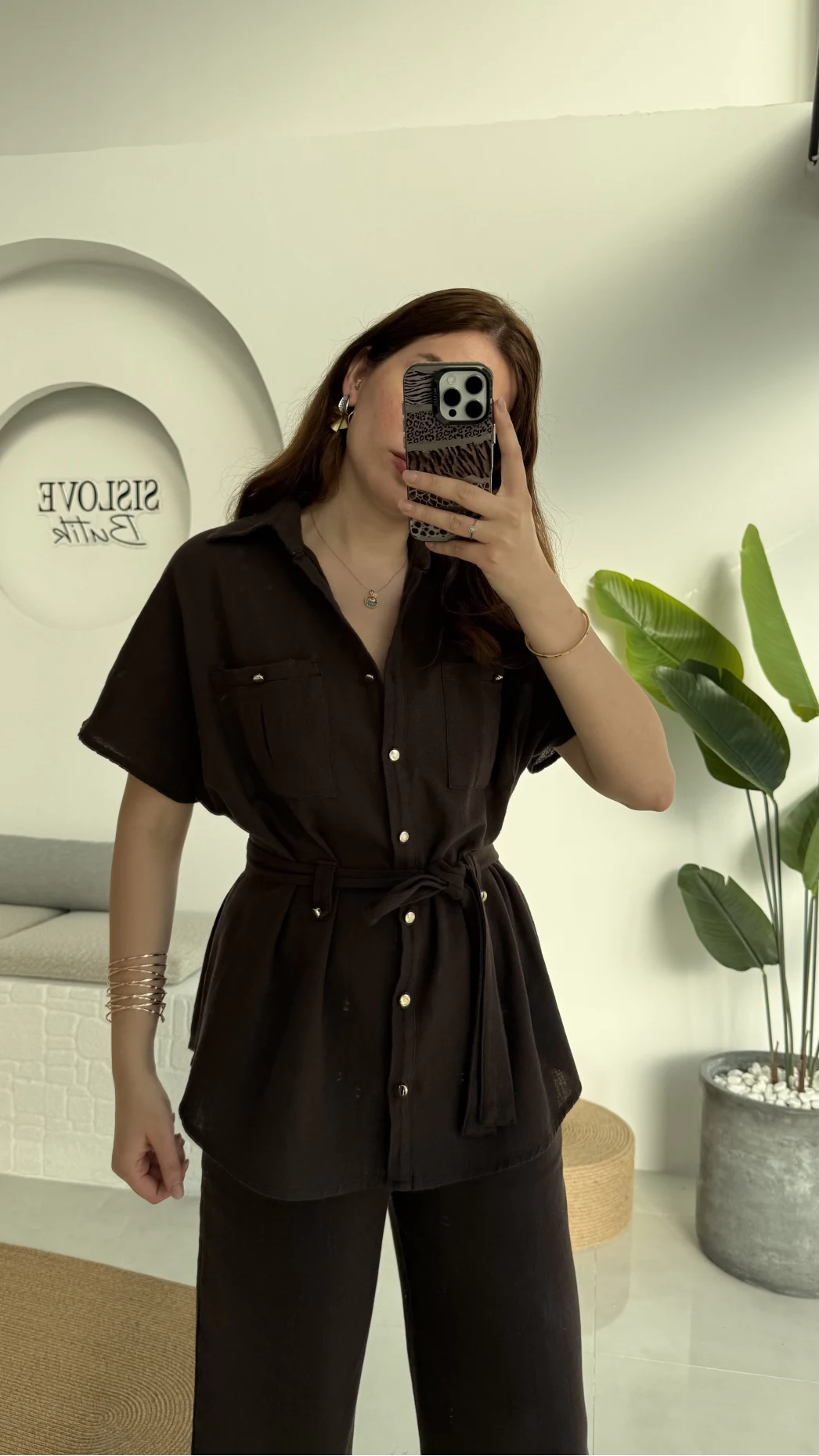 Flam Kahve Keten Takım