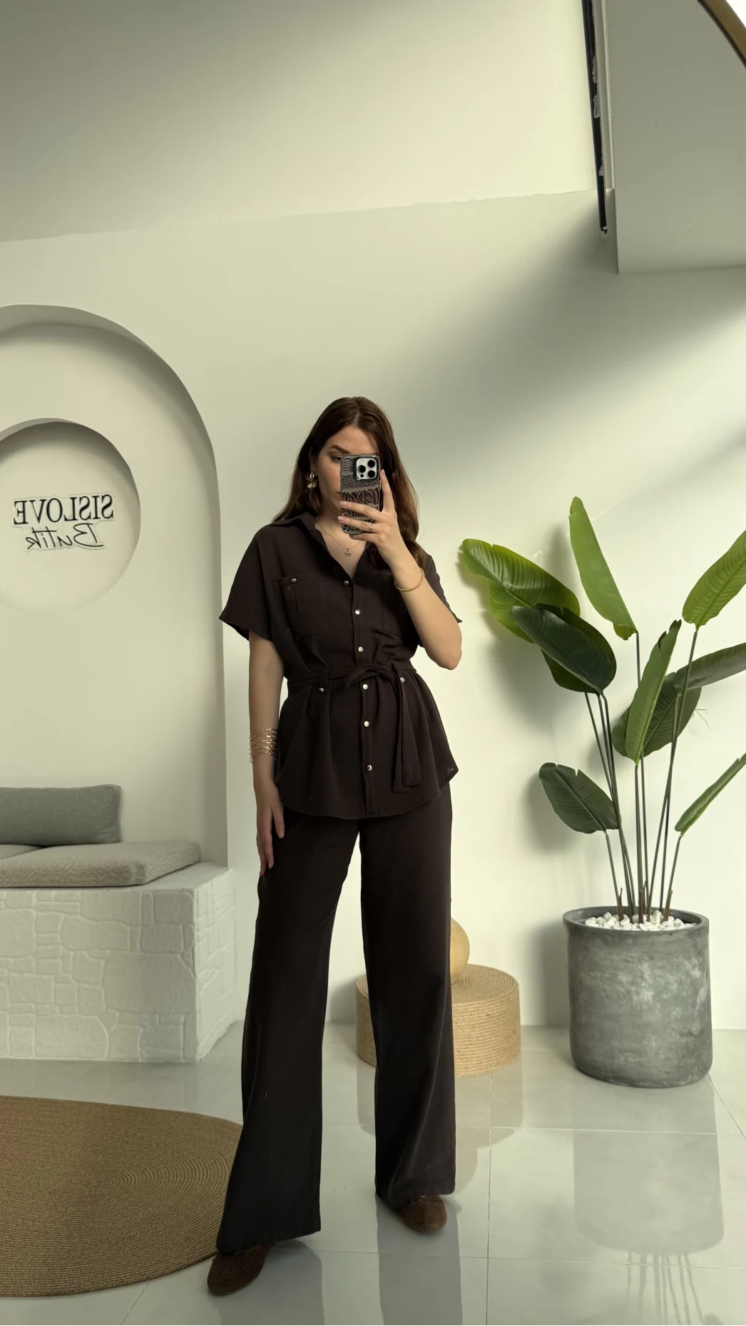 Flam Kahve Keten Takım