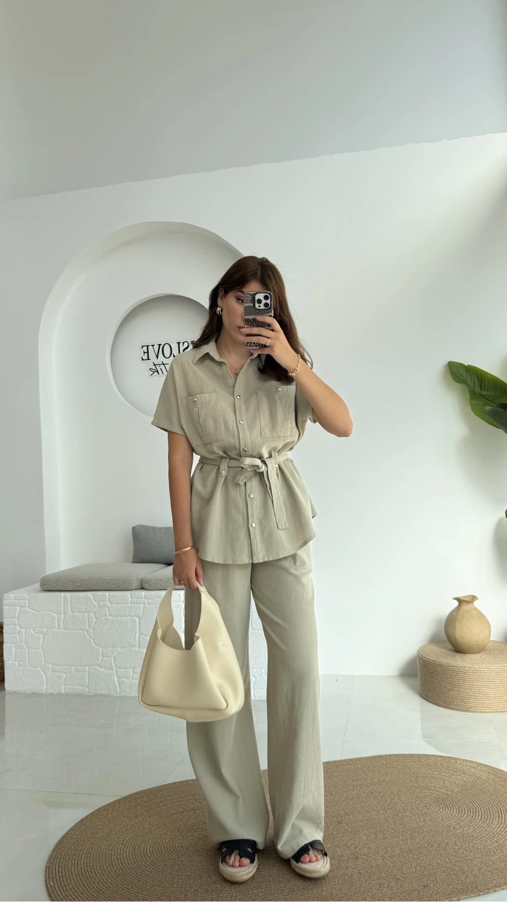 Flam Mint Keten Takım
