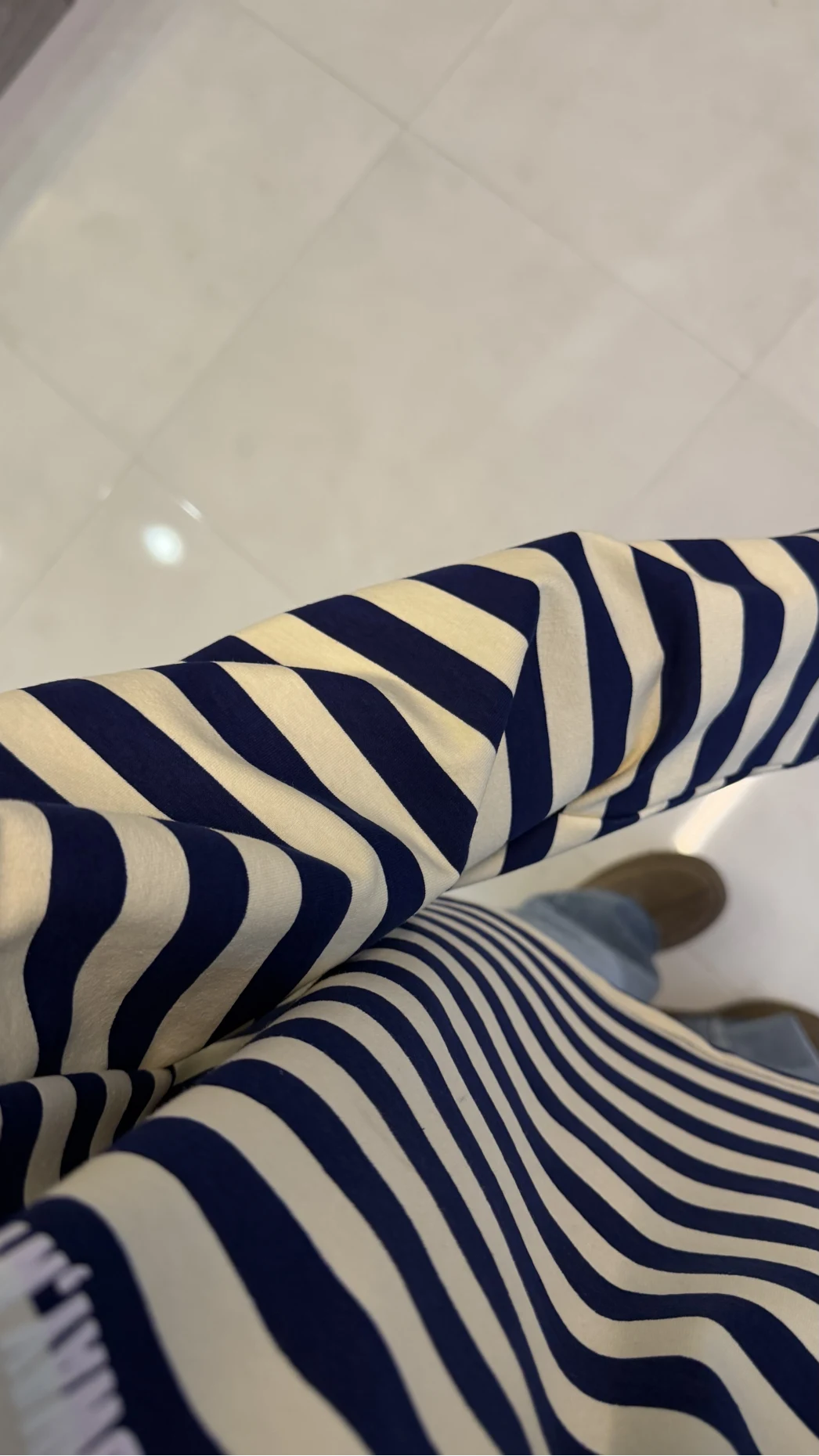 Flex Çizgili Baskı Detay Sweatshirt - Lacivert - Kod: 1130