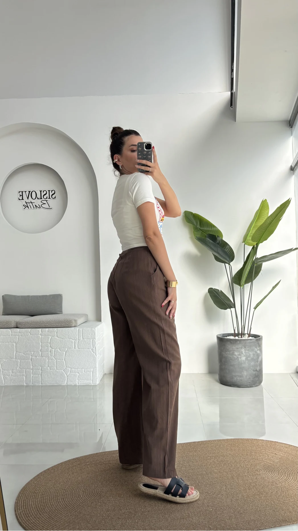 Floryn Cepli Pantolon - Kahve - 3756