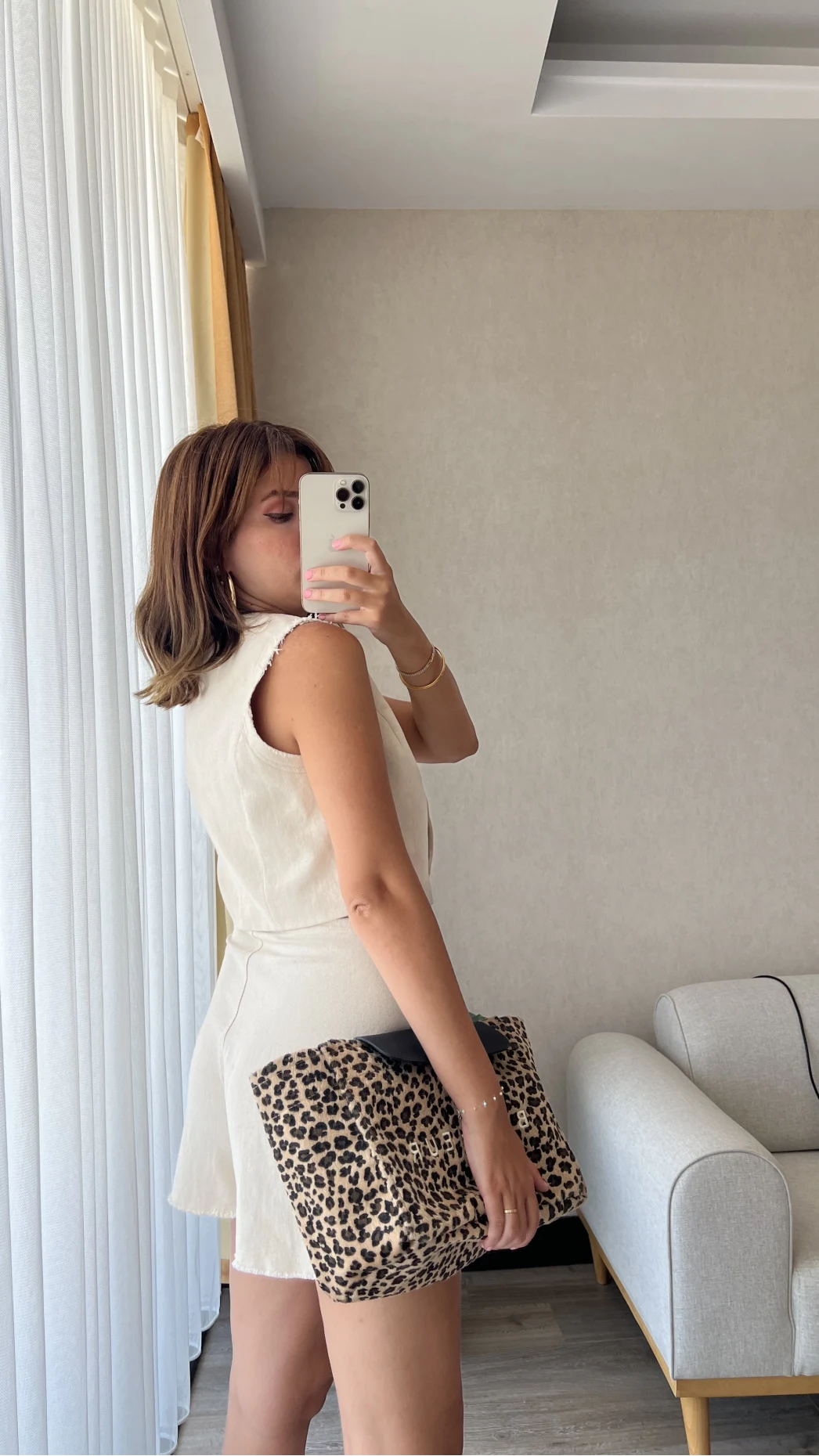 Gabardin Şort Yelek Takım