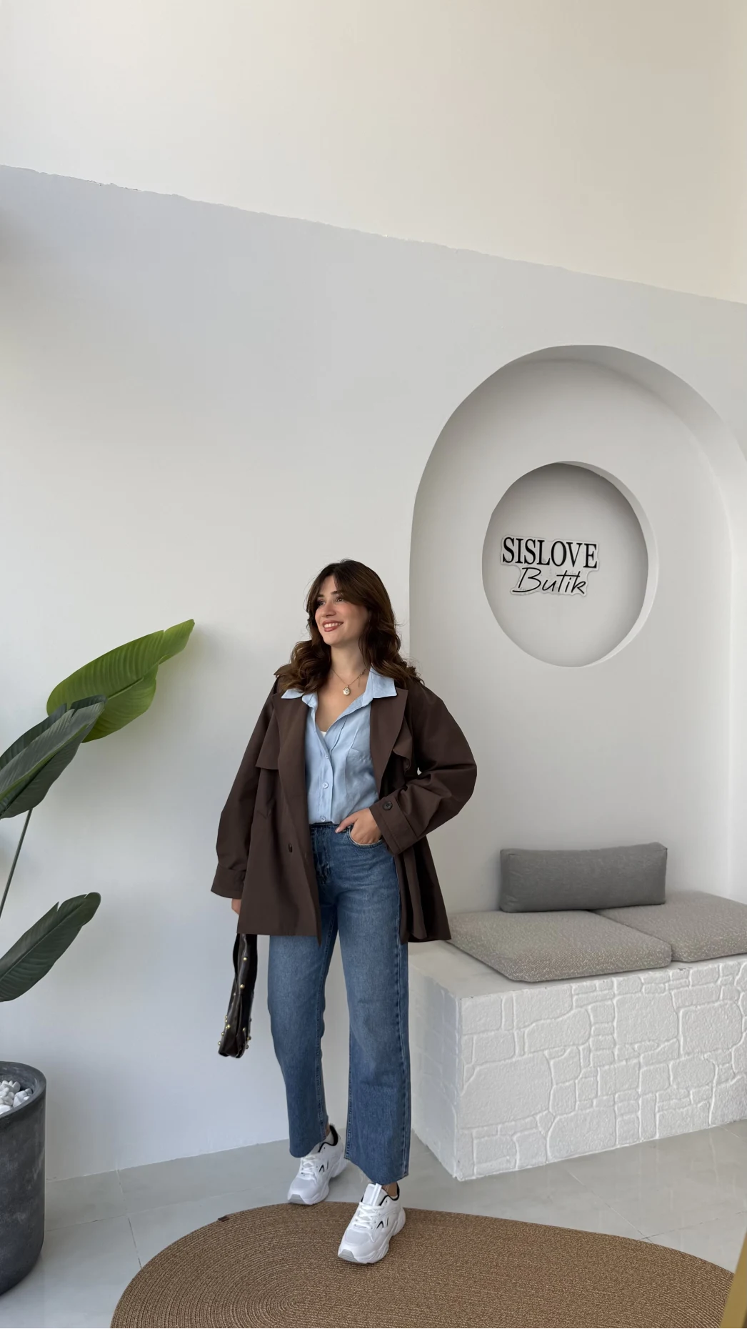 Gemma Kısa Trençkot - Kahve - Kod: 7556