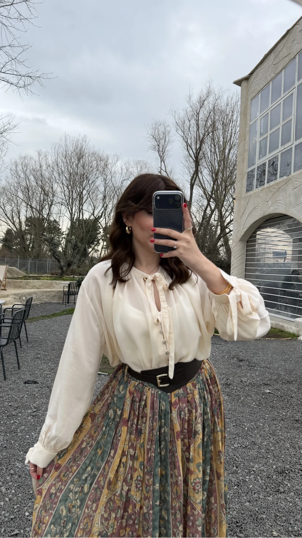 Georgia Bağlama Detaylı Dökümlü Gömlek - Ekru - Kod: 4988