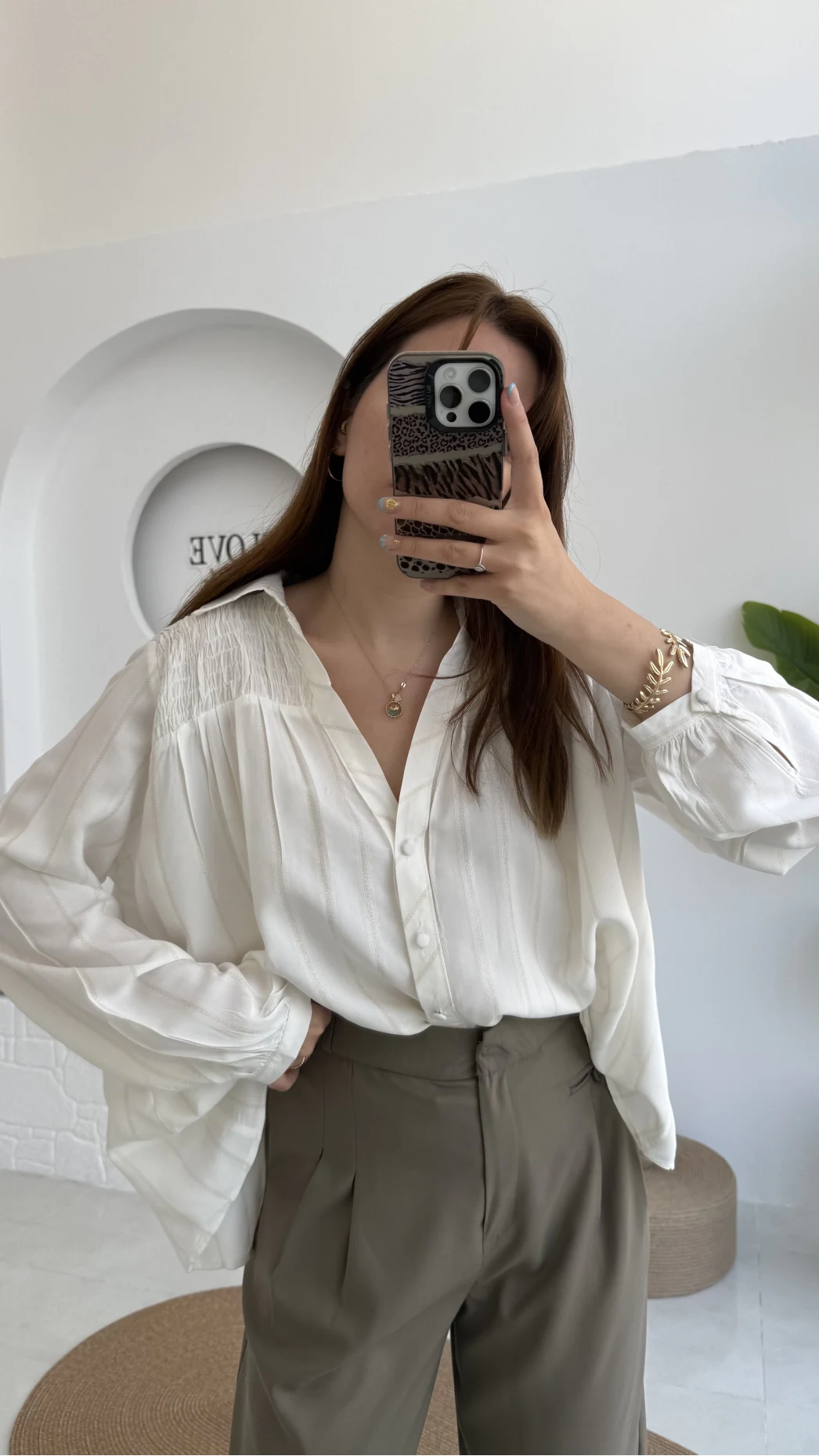 Gipe Detay Işıltı Gömlek - Gold - 2062