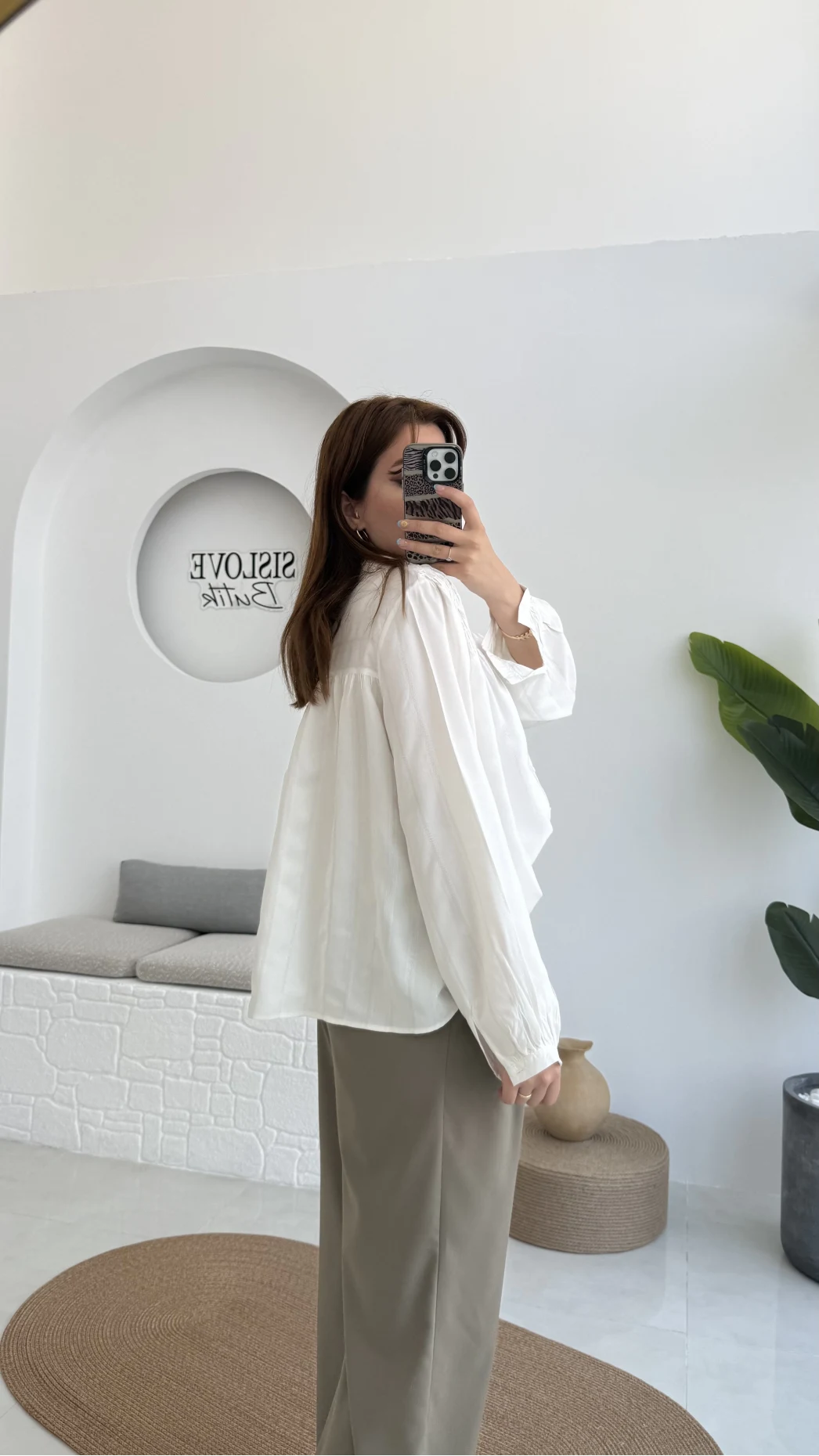 Gipe Detay Işıltı Gömlek - Gümüş - 2062