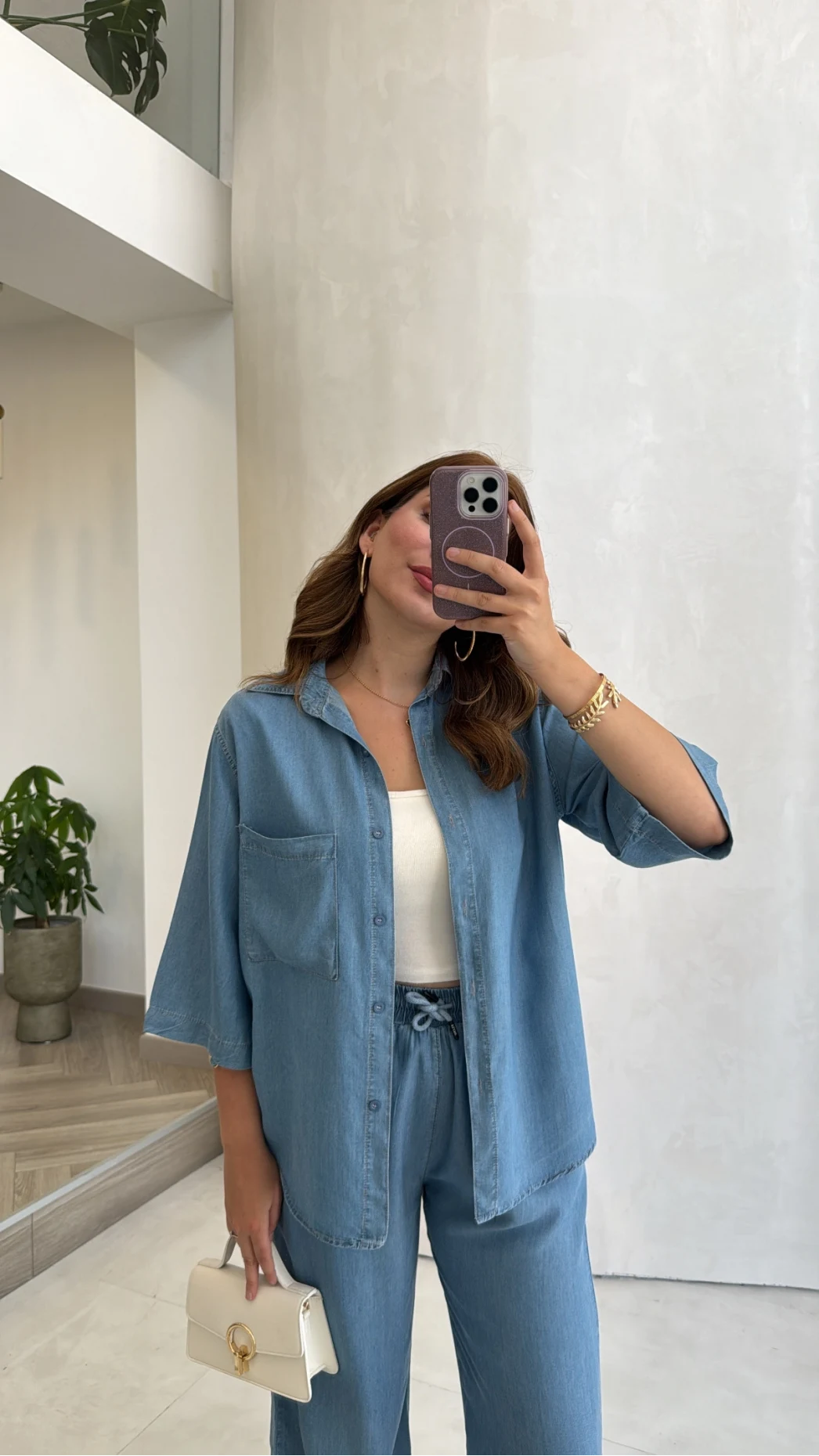 Goldie Denim Gömlek Pantolon Takım - Açık Mavi - Kod: 0926