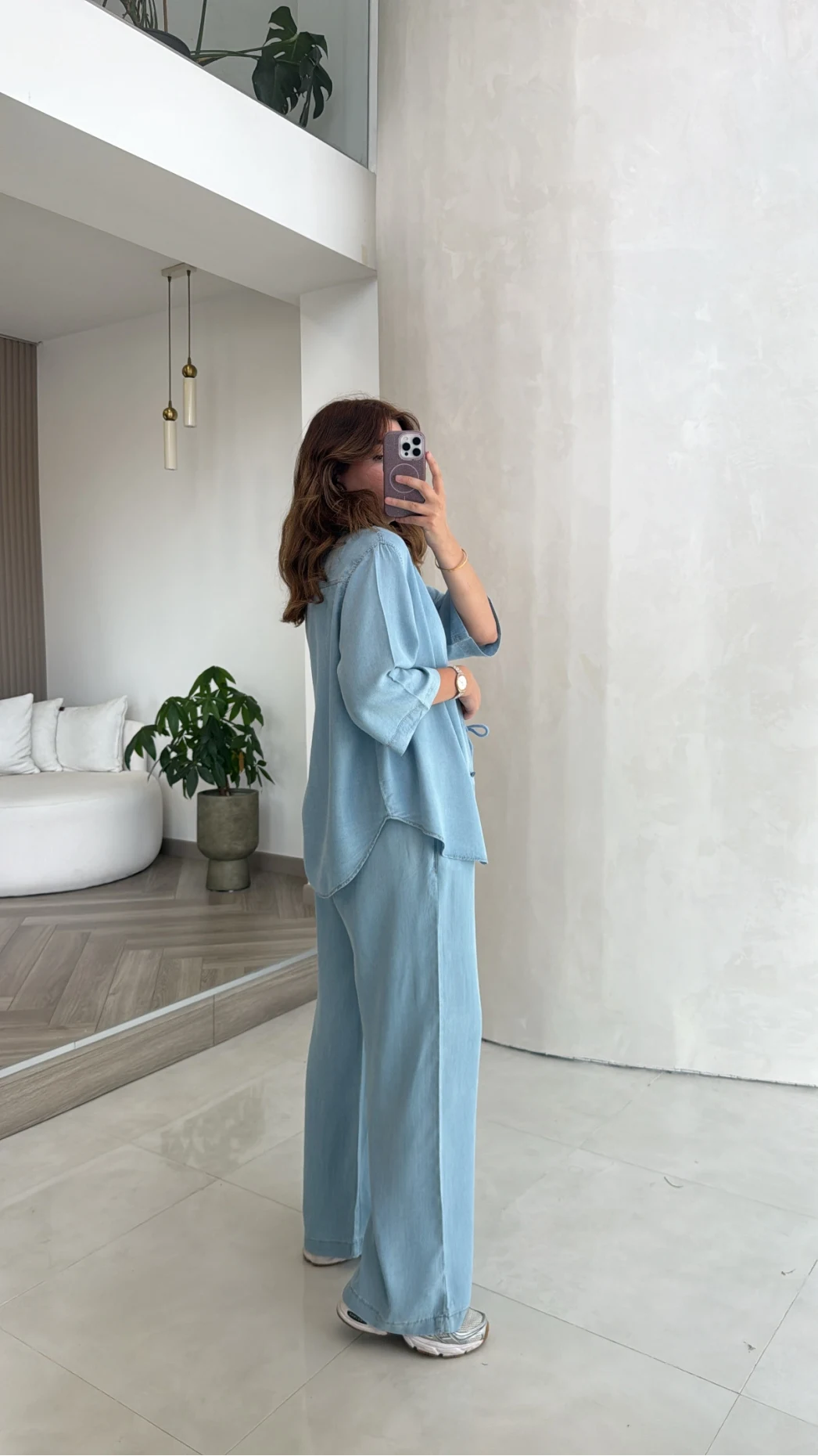 Goldie Denim Gömlek Pantolon Takım - Buz Mavi - Kod: 0926