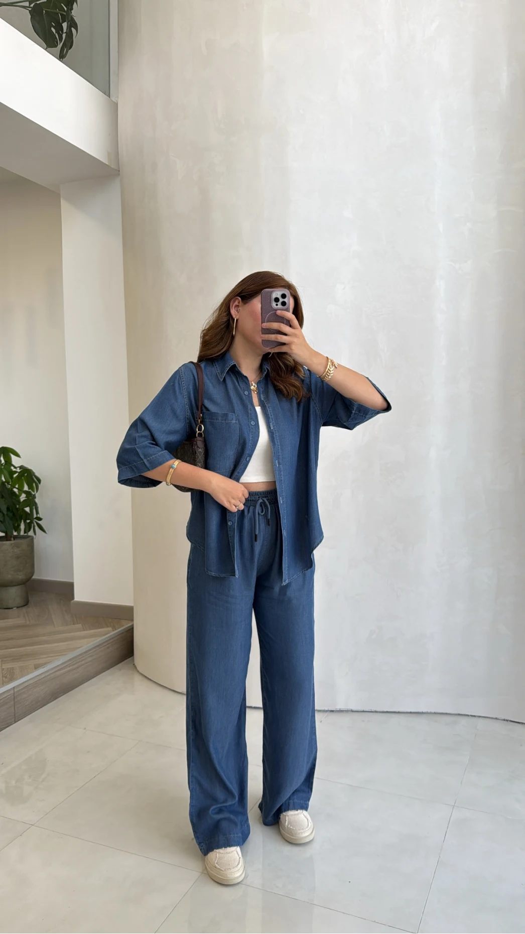 Goldie Denim Gömlek Pantolon Takım - Koyu Mavi - Kod: 0926