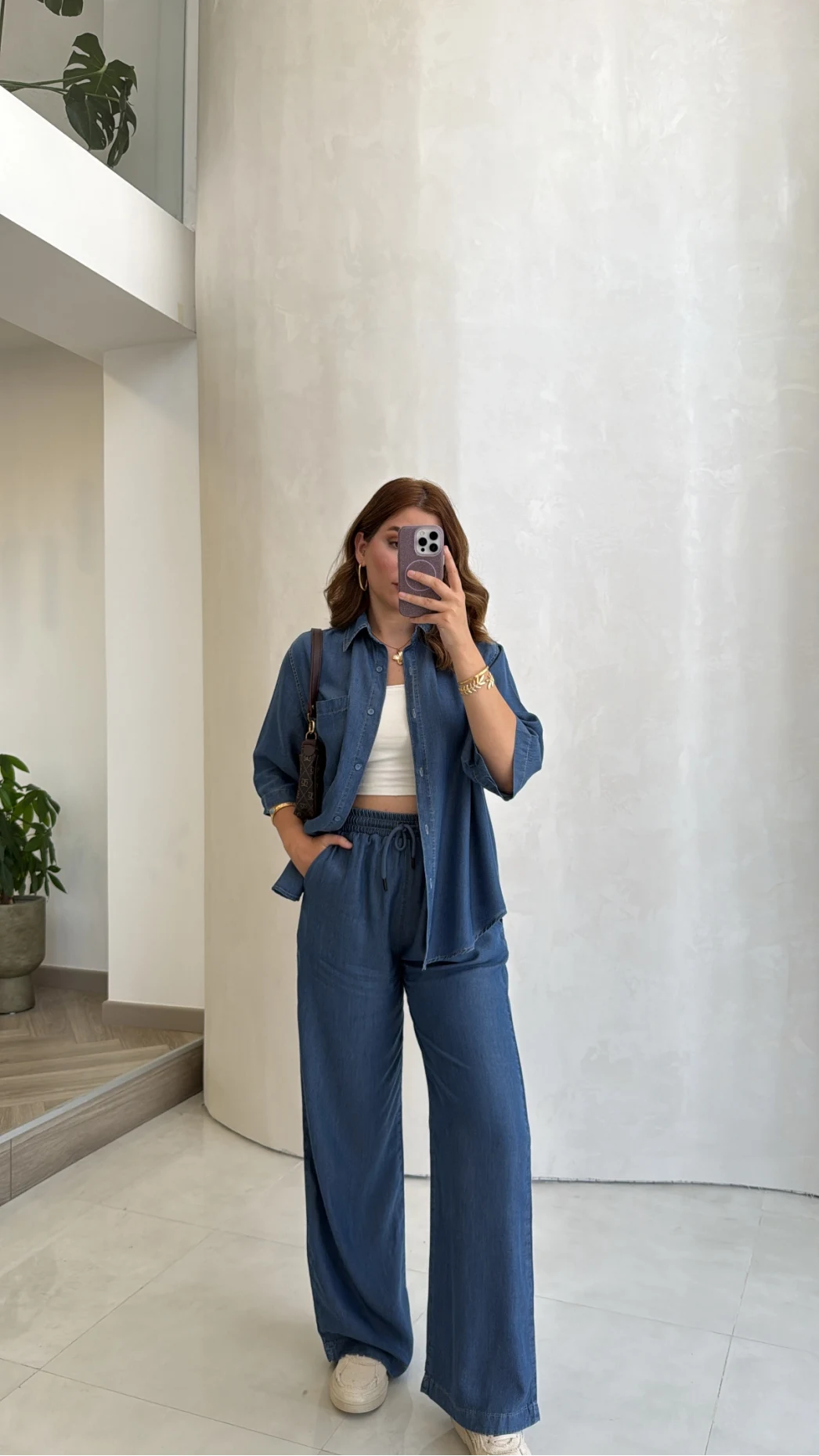 Goldie Denim Gömlek Pantolon Takım - Koyu Mavi - Kod: 0926